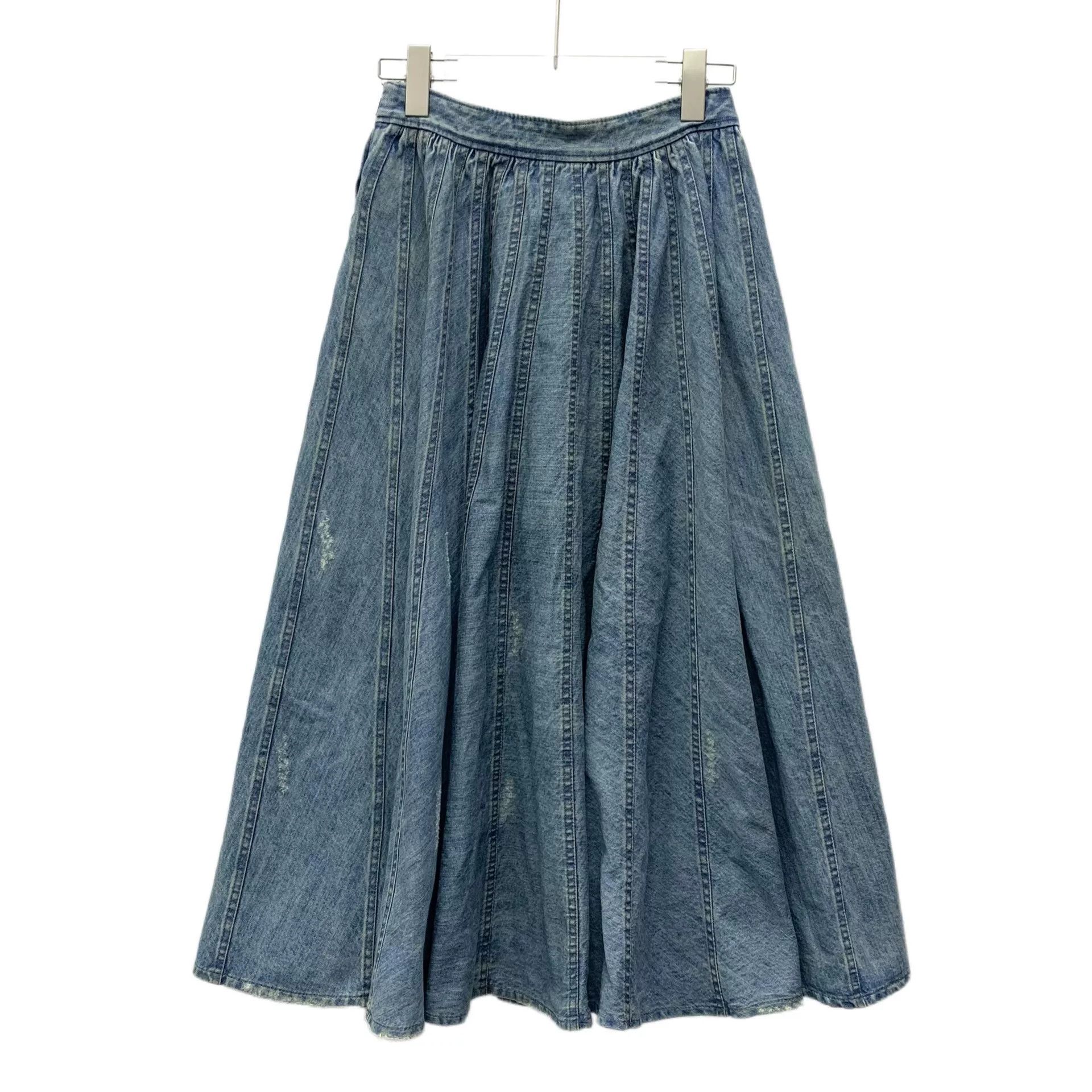 Miu Miu Miu Miu Casual Denim Blue Skirt M Women Size 28" / US 6 / IT 42 - 2 Thumbnail