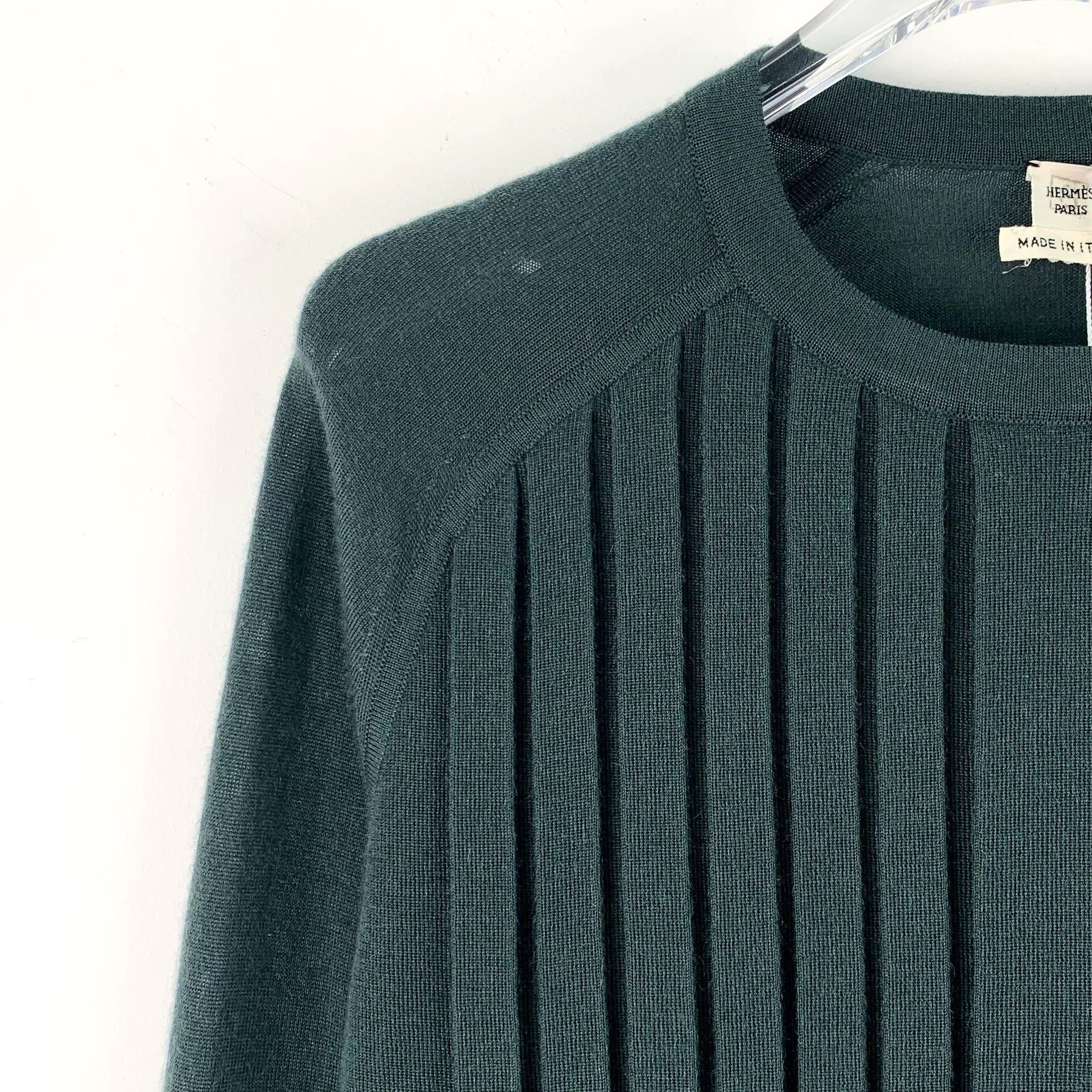 Hermes Hermes Knit Green Sweater XS Women Size XS / US 0-2 / IT 36-38 - 3 Thumbnail