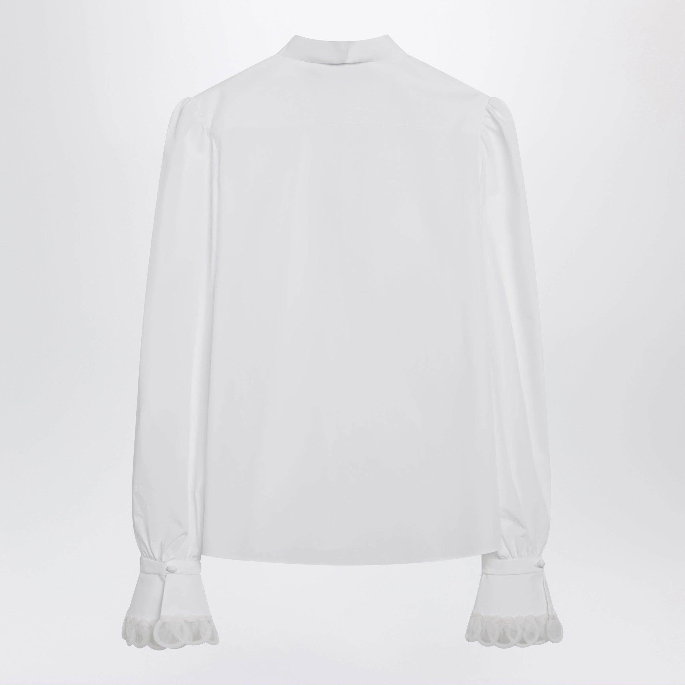 Valentino Valentino White Cotton Poplin Shirt Size S / US 4 / IT 40 - 2 Thumbnail