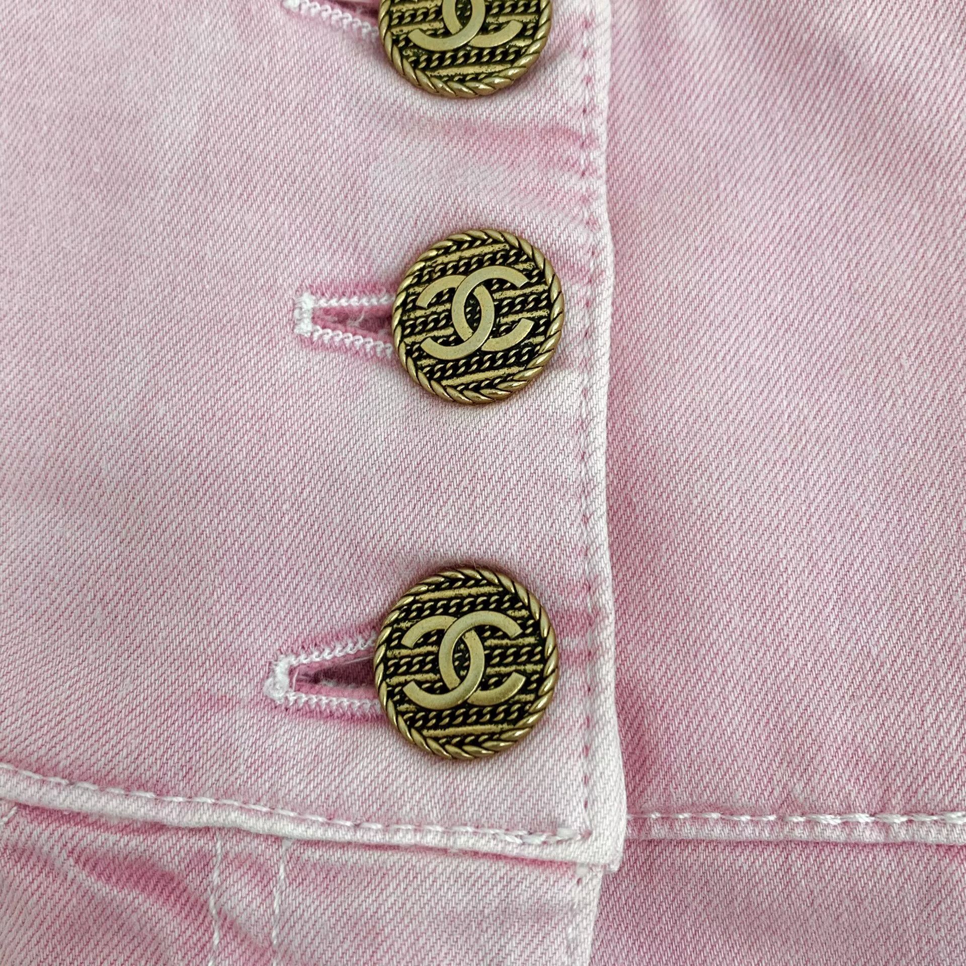 Chanel Chanel Knit Cotton Pink Jeans XS Women Size 24" / US 00 / IT 34 - 6 Thumbnail
