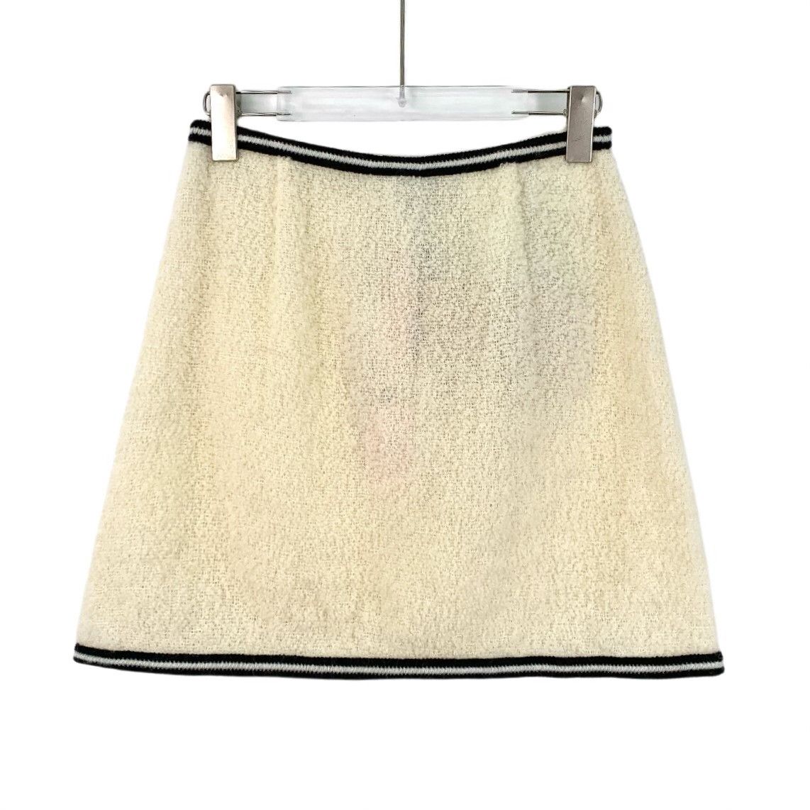 Miu Miu Miu Miu Casual Striped Beige Skirt S Women Size 26" / US 2 / IT 38 - 2 Thumbnail
