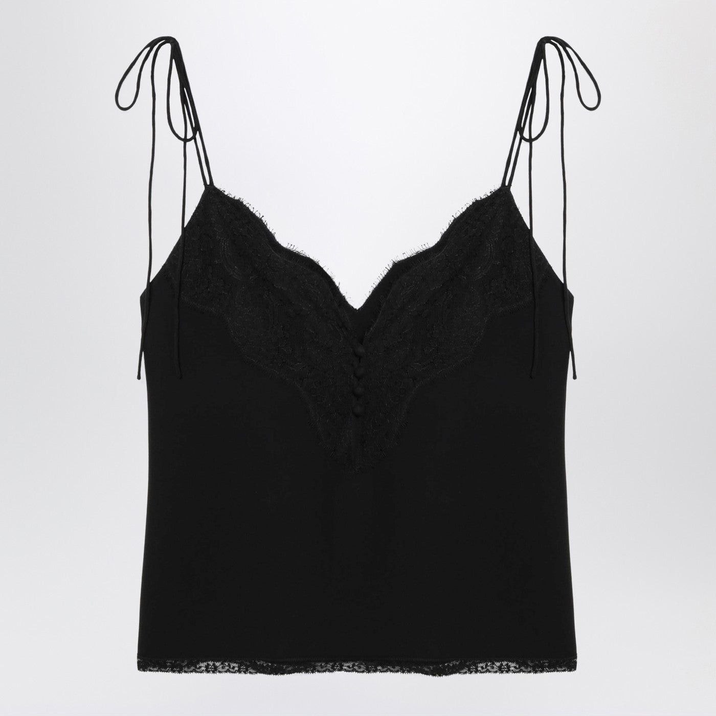 Valentino Valentino Black Silk Top Size M / US 6-8 / IT 42-44 - 2 Thumbnail