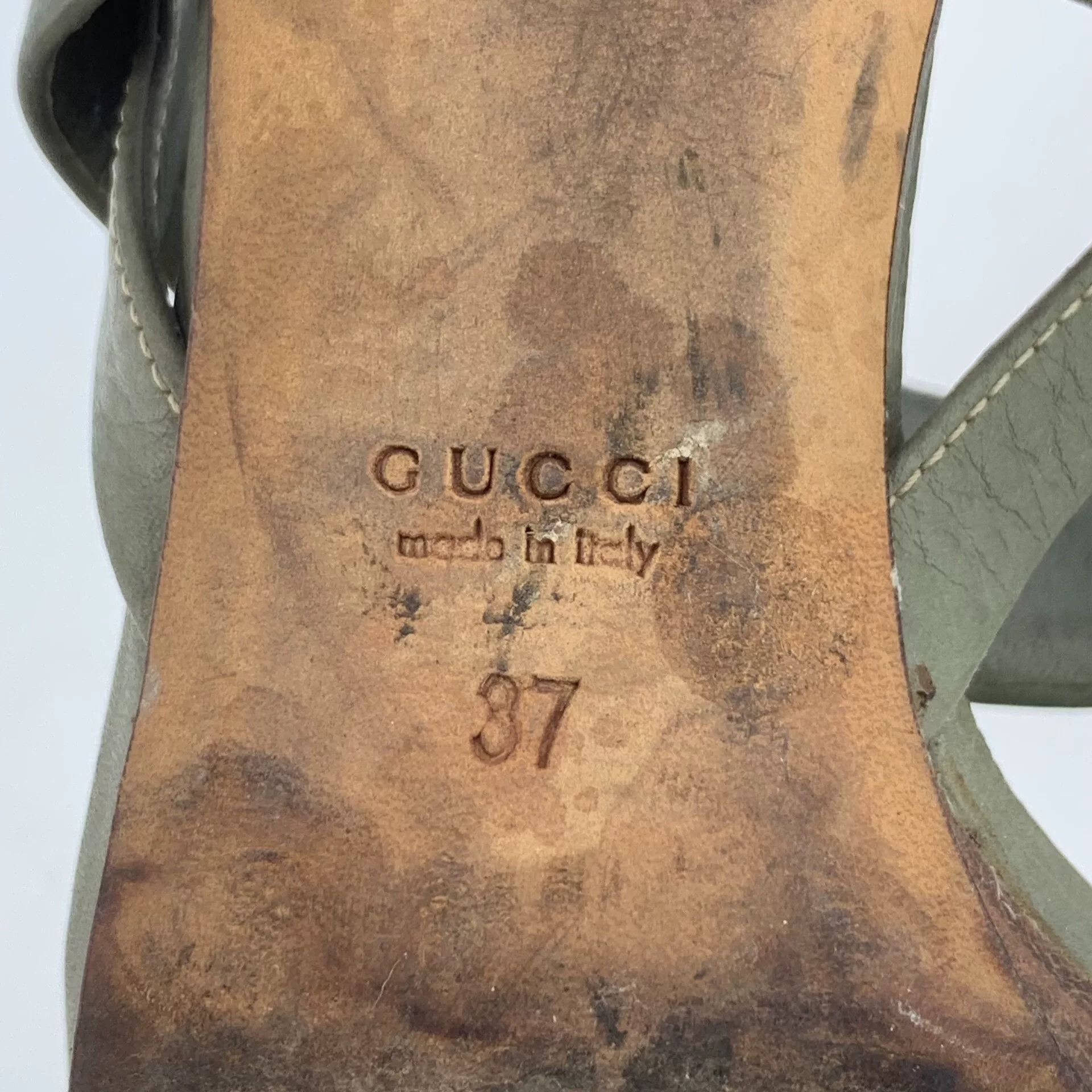 Gucci Gucci Green Sandals 37 Women Size US 6.5 / IT 36.5 - 6 Thumbnail