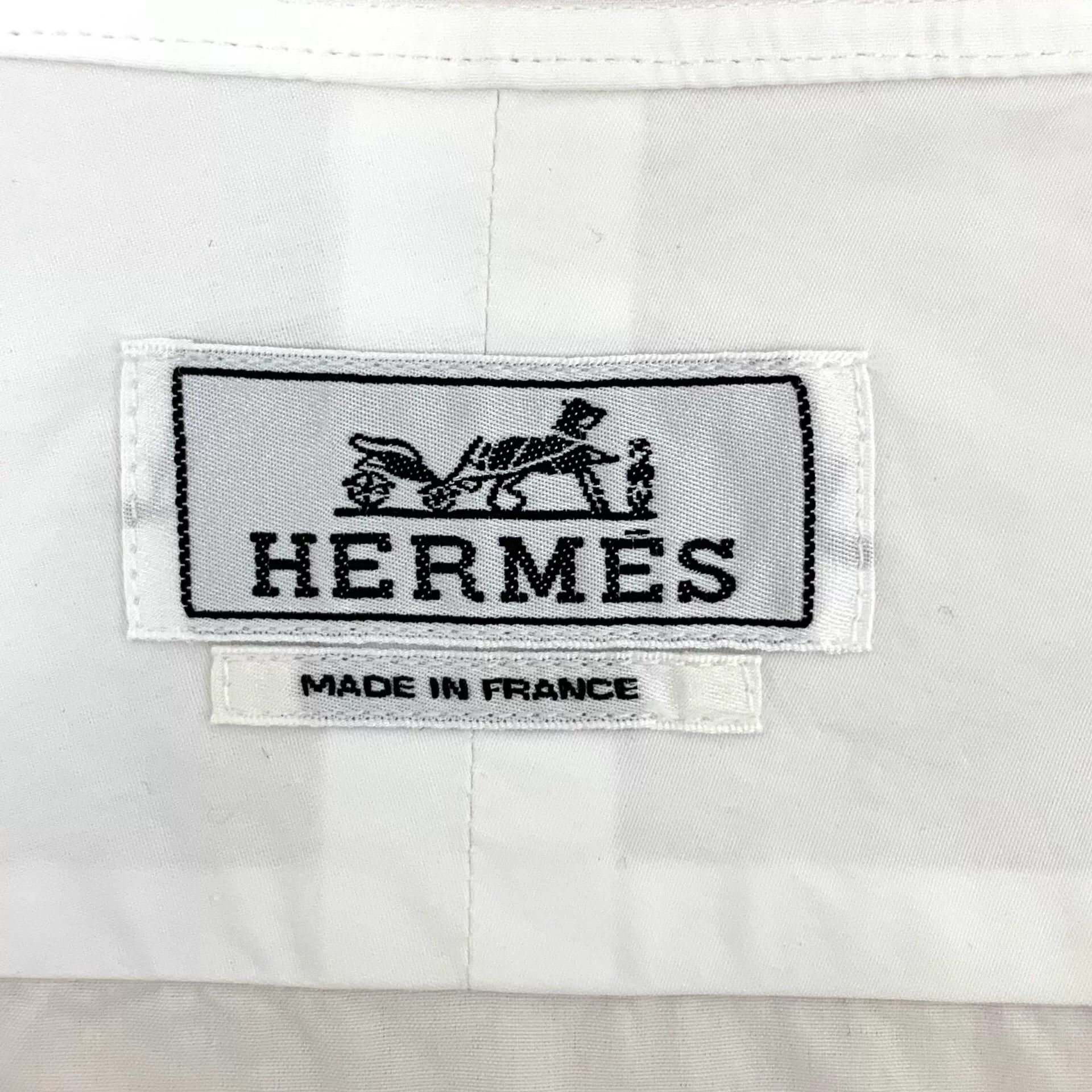 Hermes Hermes Cotton White Button Up S Women Size S / US 4 / IT 40 - 5 Thumbnail