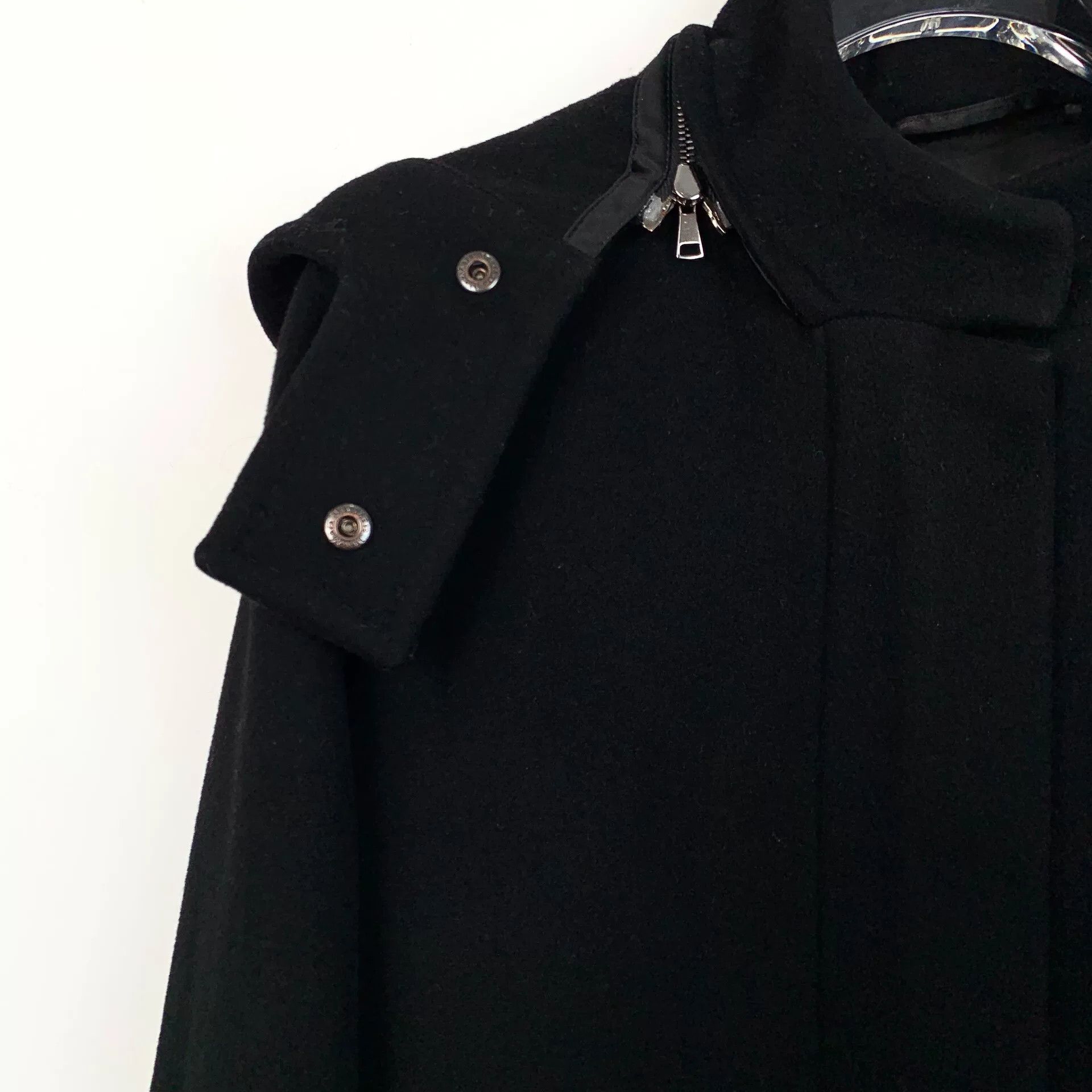 Fendi Fendi Wool Black Coat XS Women Size XS / US 0-2 / IT 36-38 - 3 Thumbnail