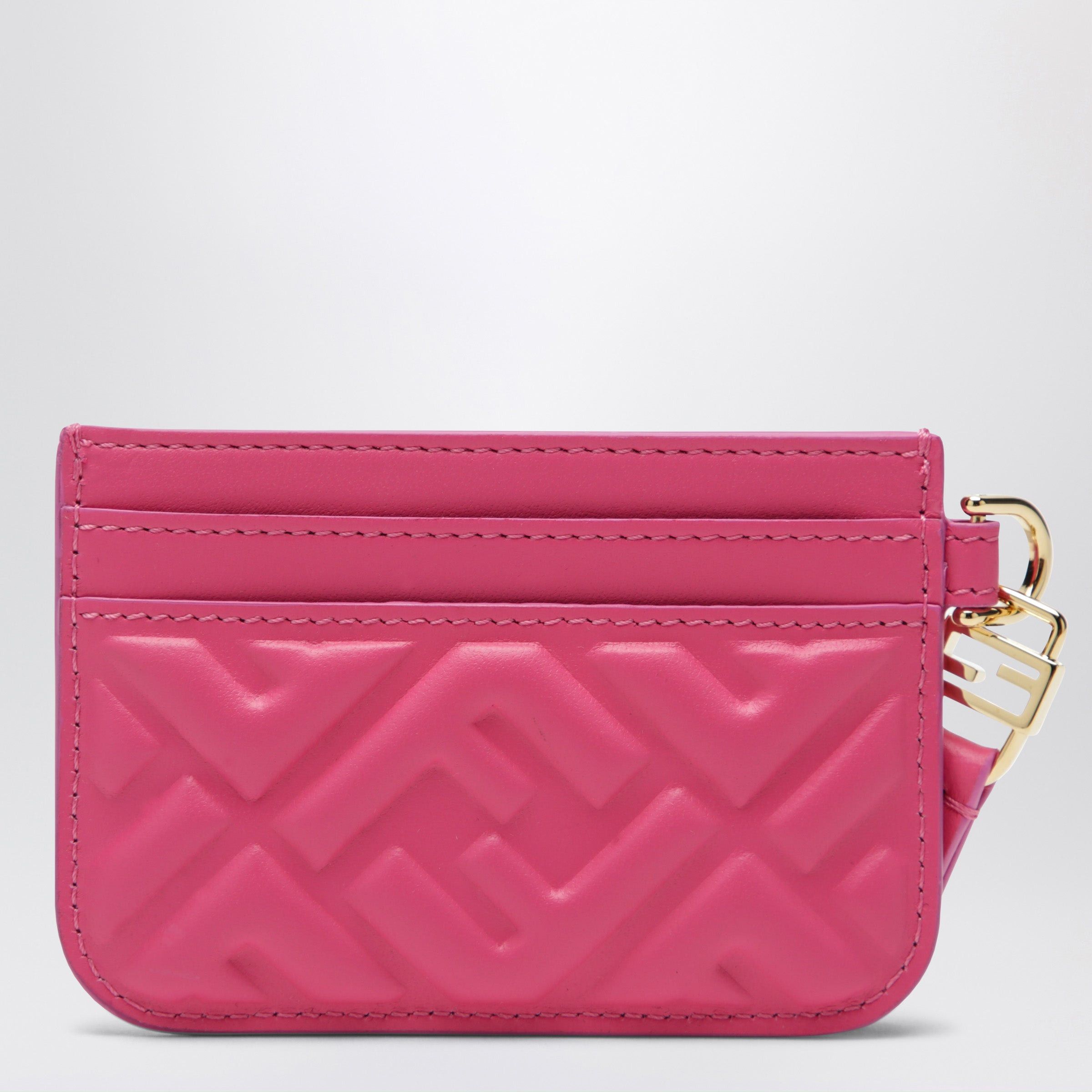 Fendi Fendi Fuchsia Nappa Leather Baguette Card Case With Ff Motif Size ONE SIZE - 2 Thumbnail