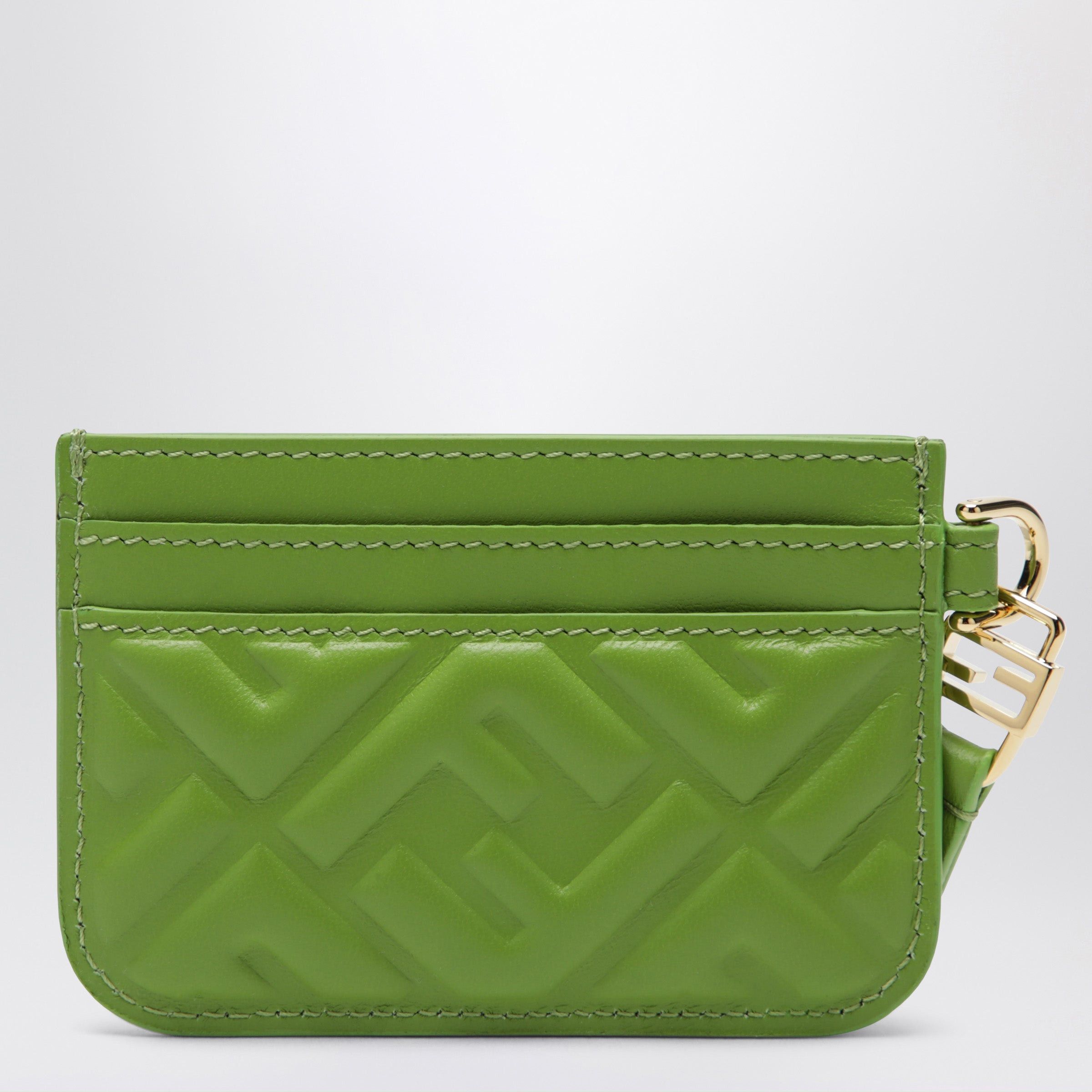 Fendi Fendi Forest Green Nappa Leather Baguette Card Case With Ff Motif Size ONE SIZE - 2 Thumbnail