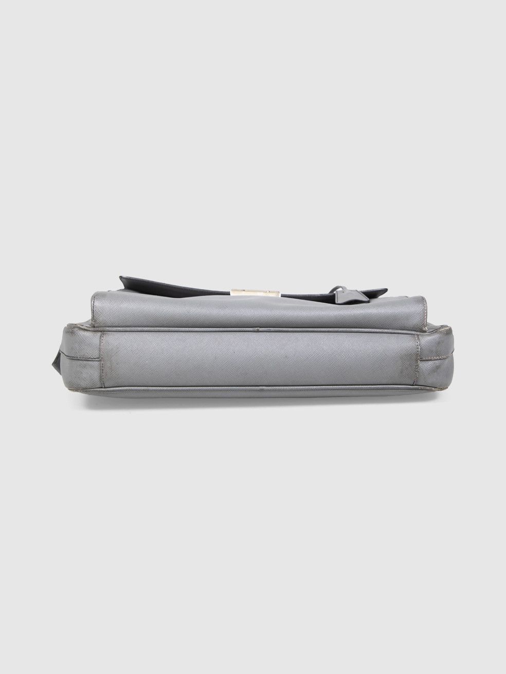 Prada Grey Saffiano Leather Briefcase Bag Size ONE SIZE - 5 Thumbnail