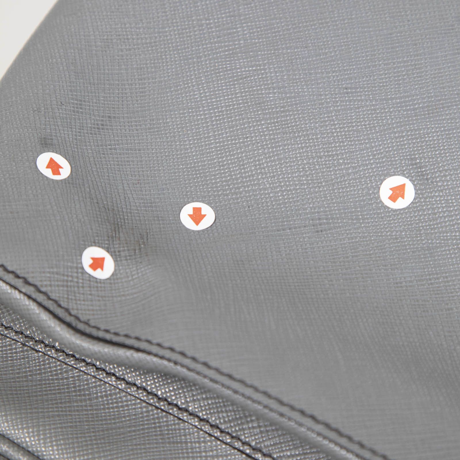 Prada Grey Saffiano Leather Briefcase Bag Size ONE SIZE - 23 Thumbnail