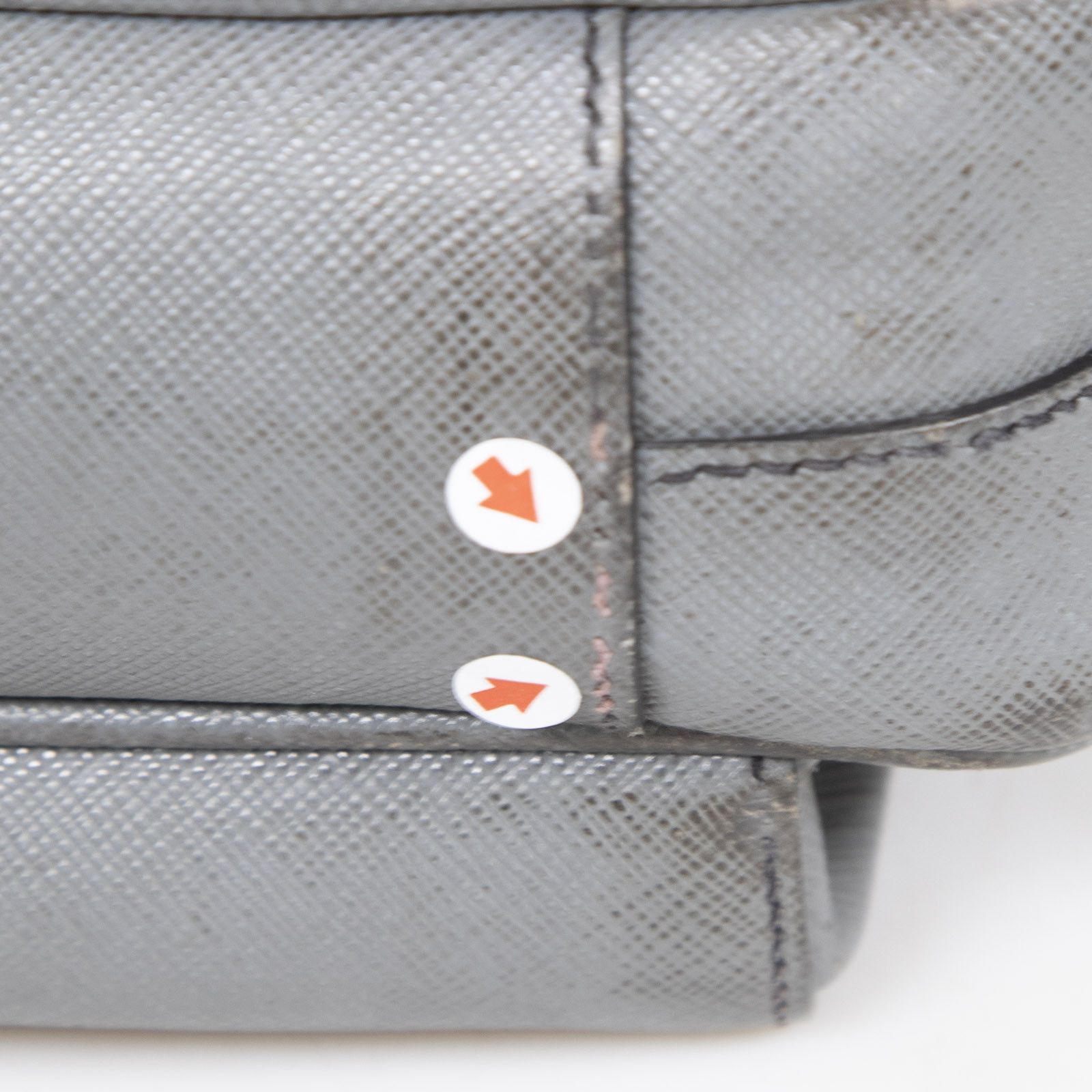 Prada Grey Saffiano Leather Briefcase Bag Size ONE SIZE - 18 Thumbnail