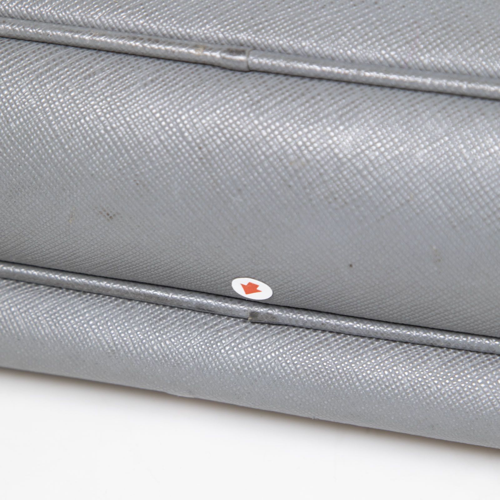 Prada Grey Saffiano Leather Briefcase Bag Size ONE SIZE - 19 Thumbnail
