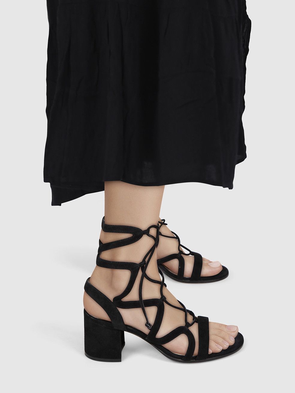 Gianvito Rossi Black Suede Netley Mews Sandals Size US 7 / IT 37 - 2 Thumbnail