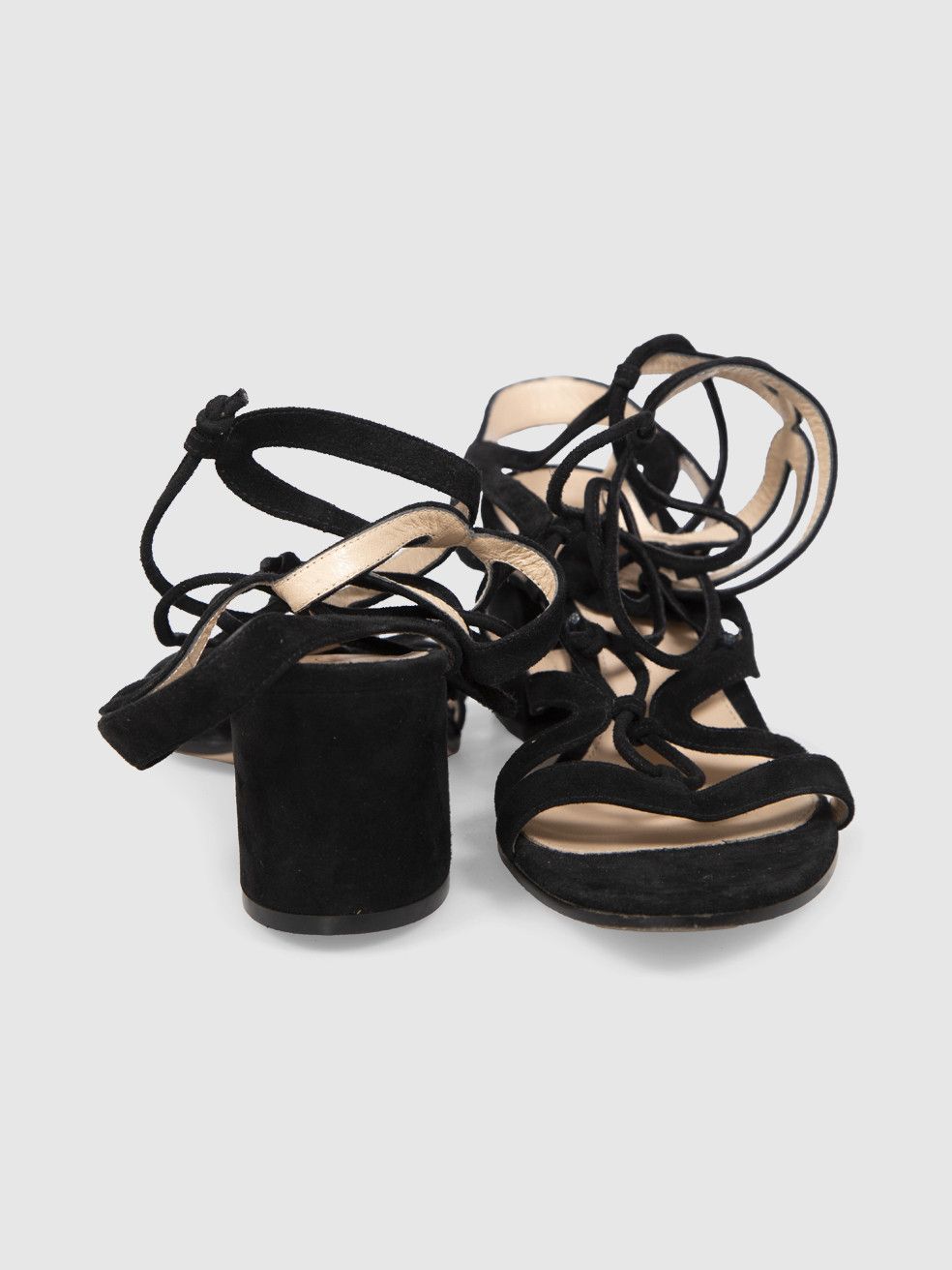 Gianvito Rossi Black Suede Netley Mews Sandals Size US 7 / IT 37 - 3 Thumbnail