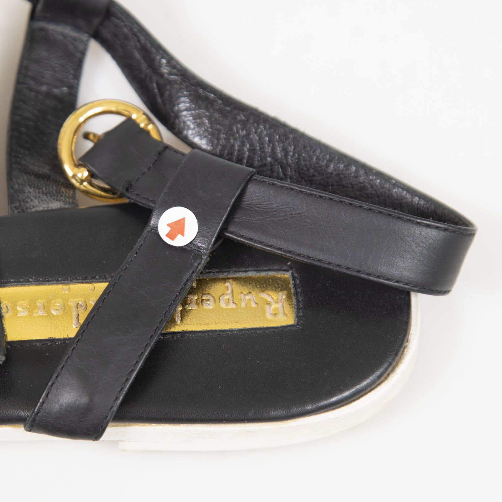 Rupert Sanderson Black Leather Cara Sandals Size US 8 / IT 38 - 8 Thumbnail
