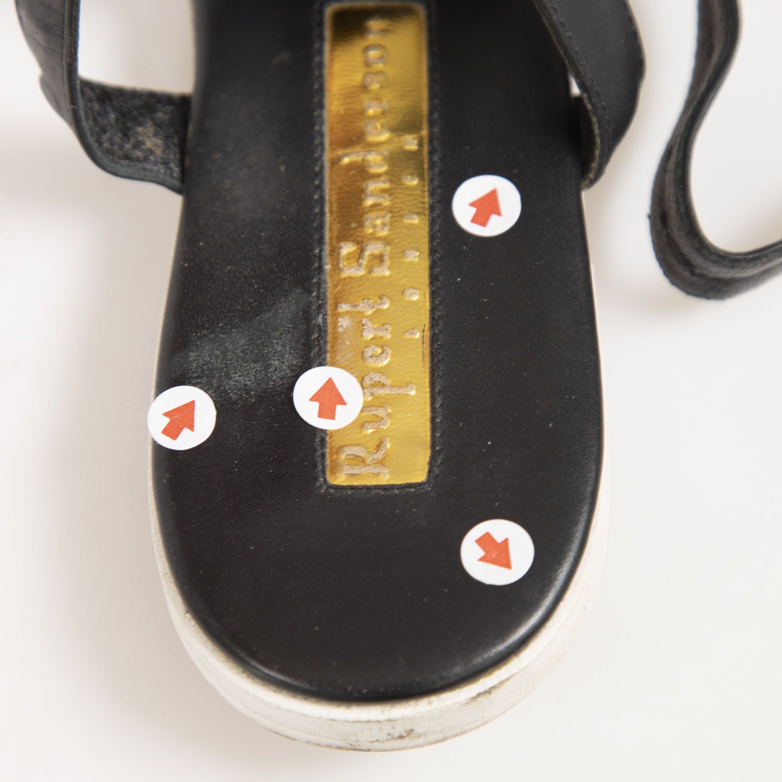 Rupert Sanderson Black Leather Cara Sandals Size US 8 / IT 38 - 10 Thumbnail