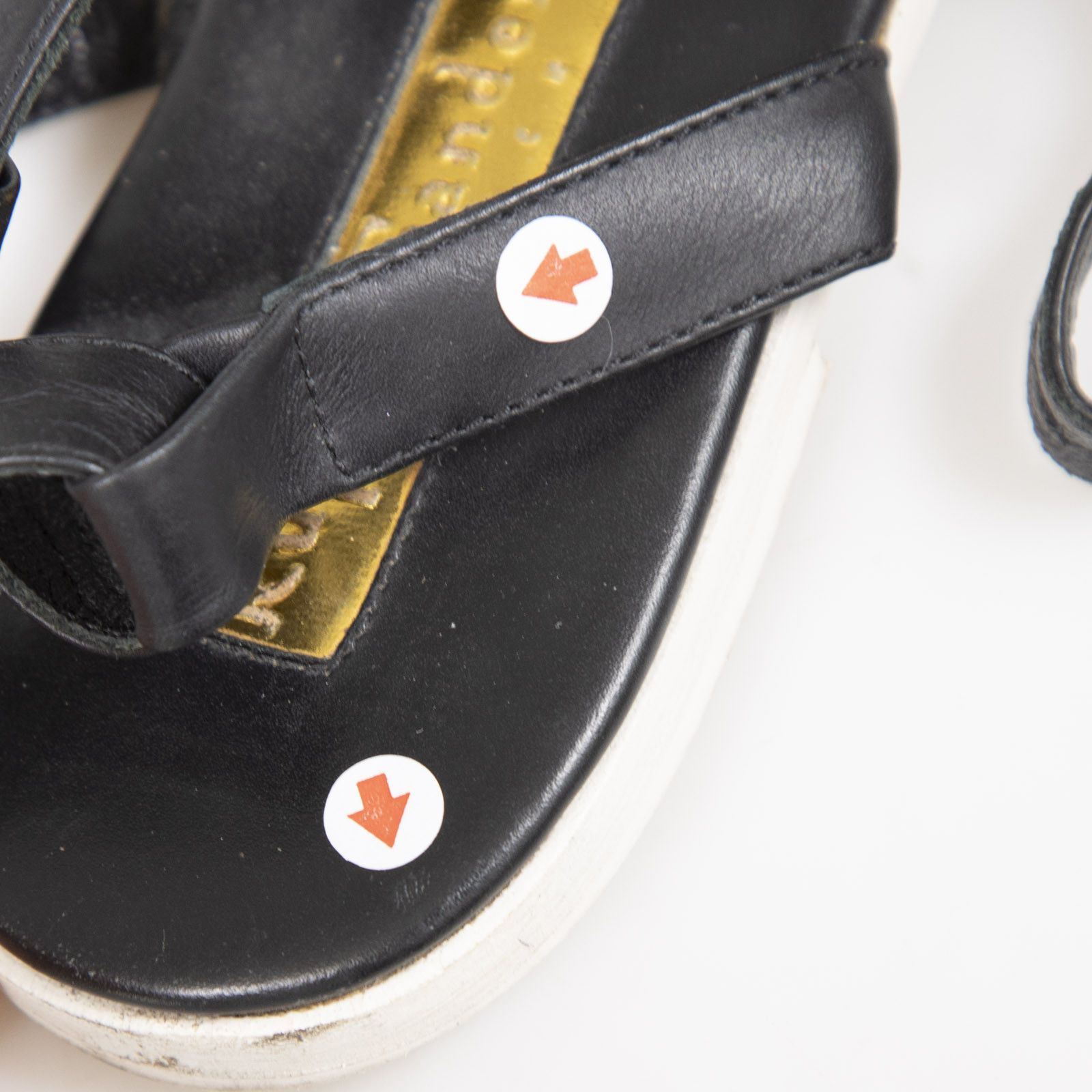 Rupert Sanderson Black Leather Cara Sandals Size US 8 / IT 38 - 9 Thumbnail