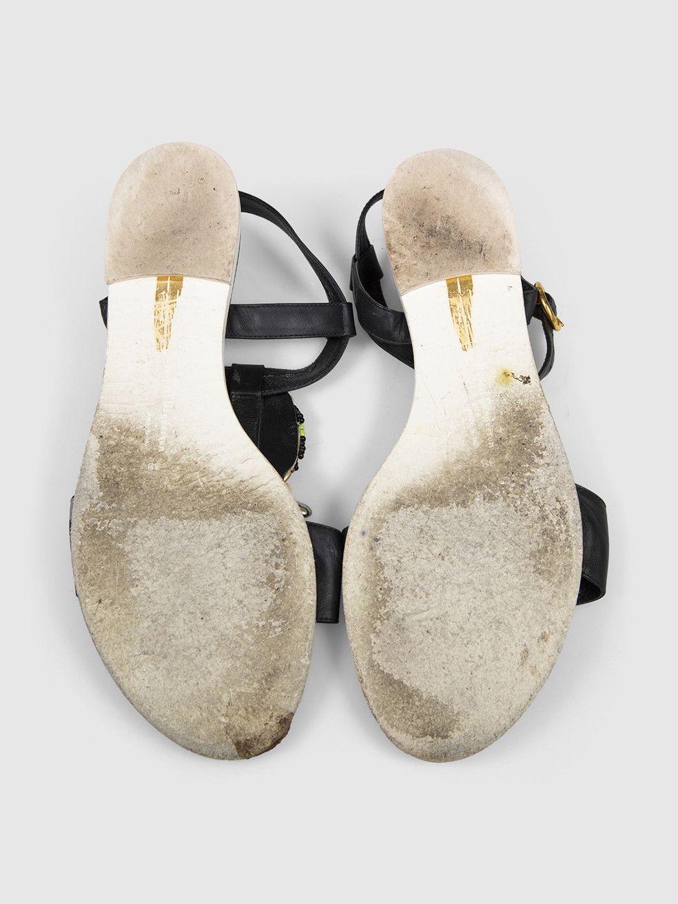 Rupert Sanderson Black Leather Cara Sandals Size US 8 / IT 38 - 4 Thumbnail