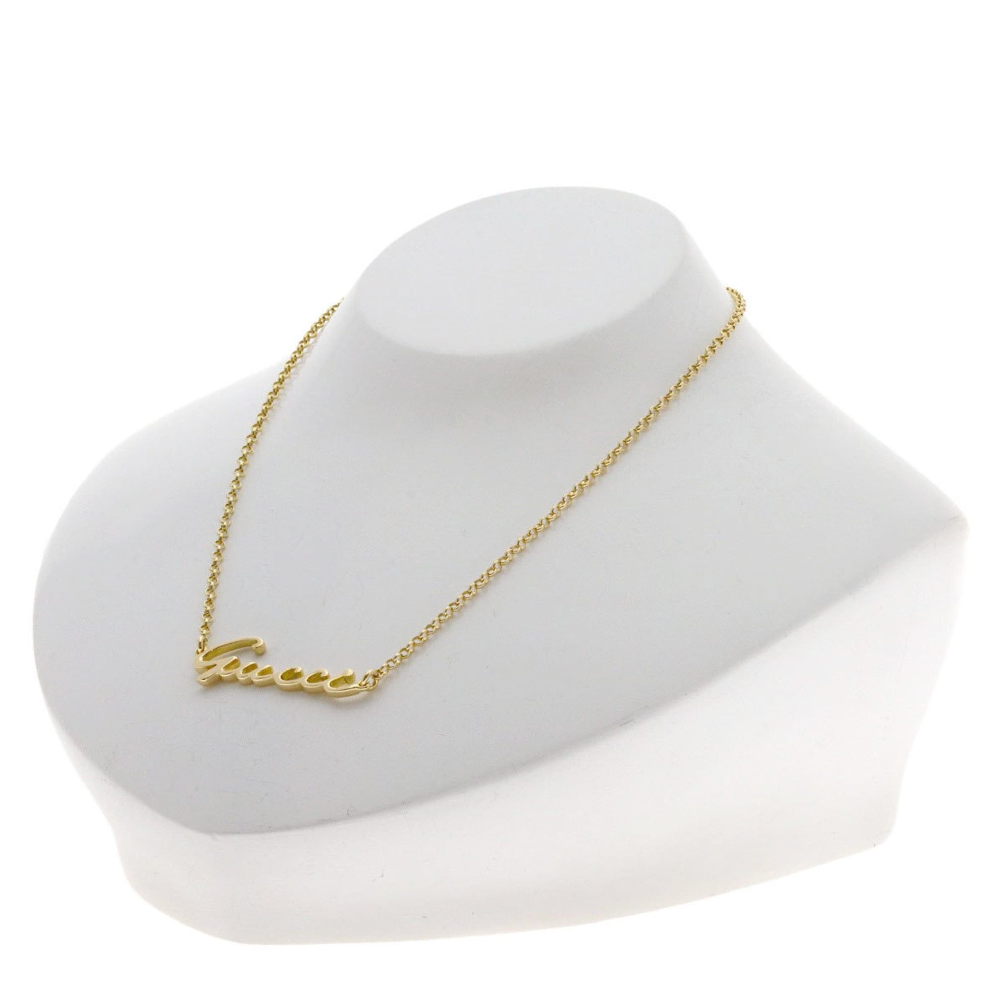 Gucci Gucci Logo Necklace 18K Yellow Gold Women's GUCCI Size ONE SIZE - 4 Thumbnail