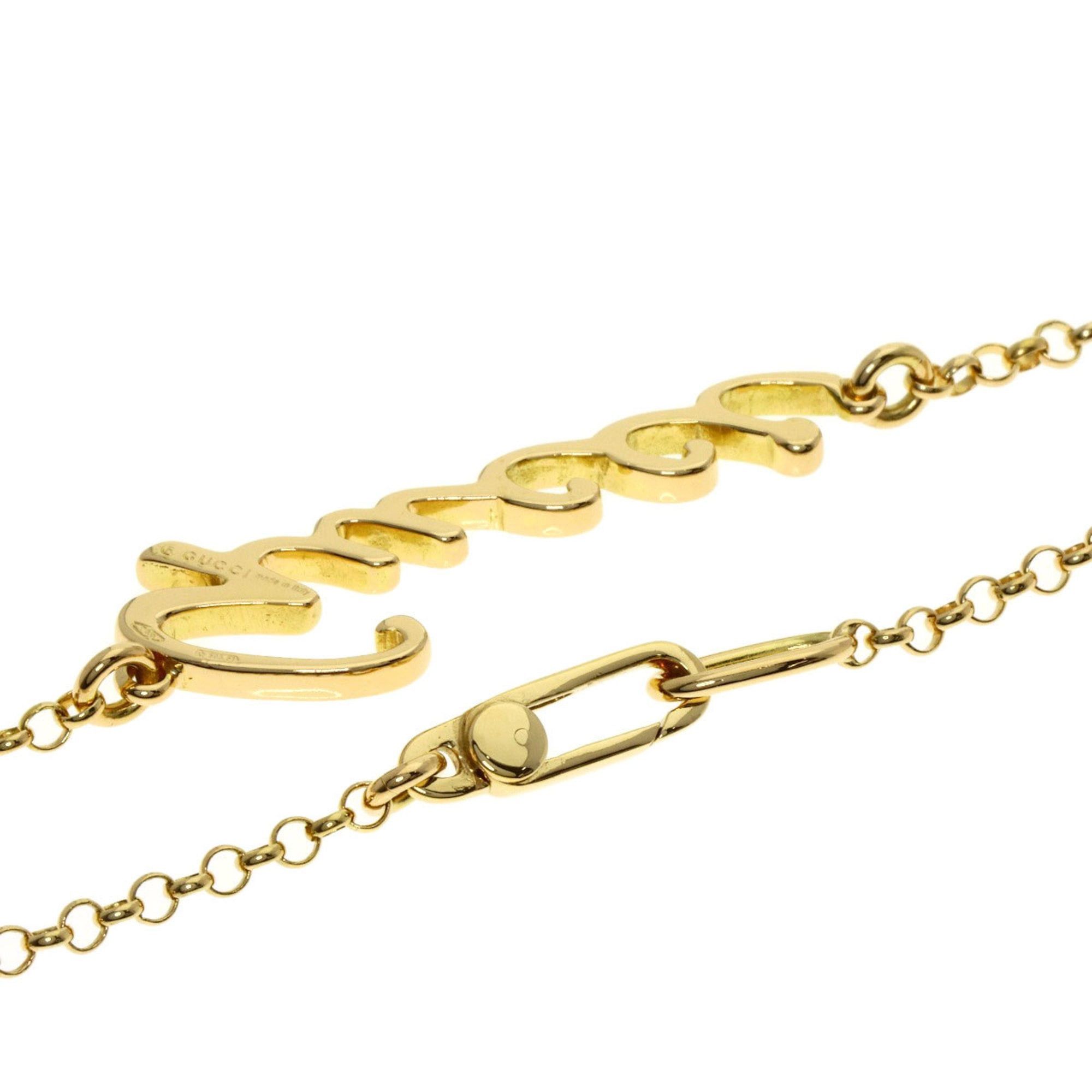 Gucci Gucci Logo Necklace 18K Yellow Gold Women's GUCCI Size ONE SIZE - 2 Thumbnail