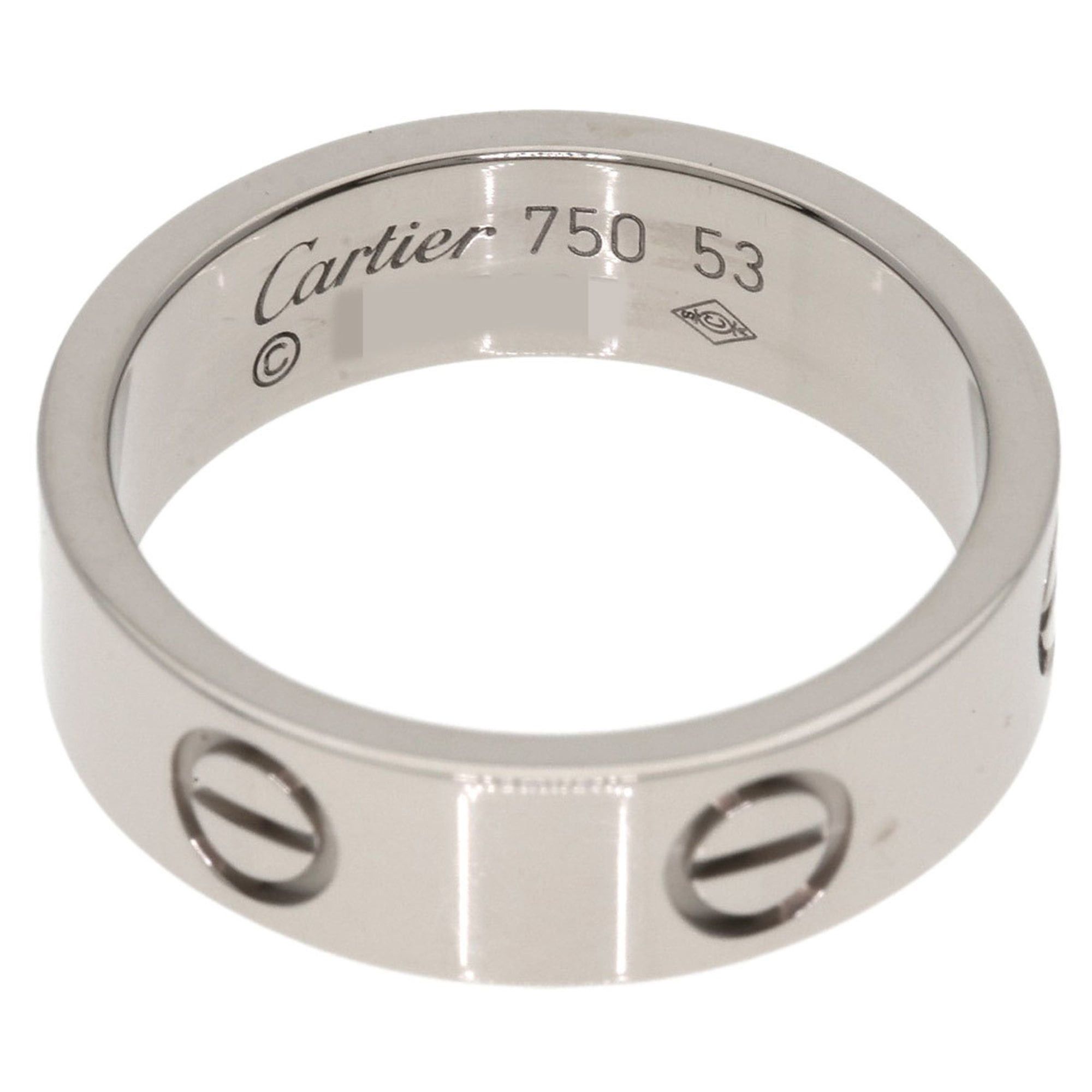 Cartier Cartier Love Ring #53, 18K White Gold, Women's Ring, CARTIER Size ONE SIZE - 4 Thumbnail