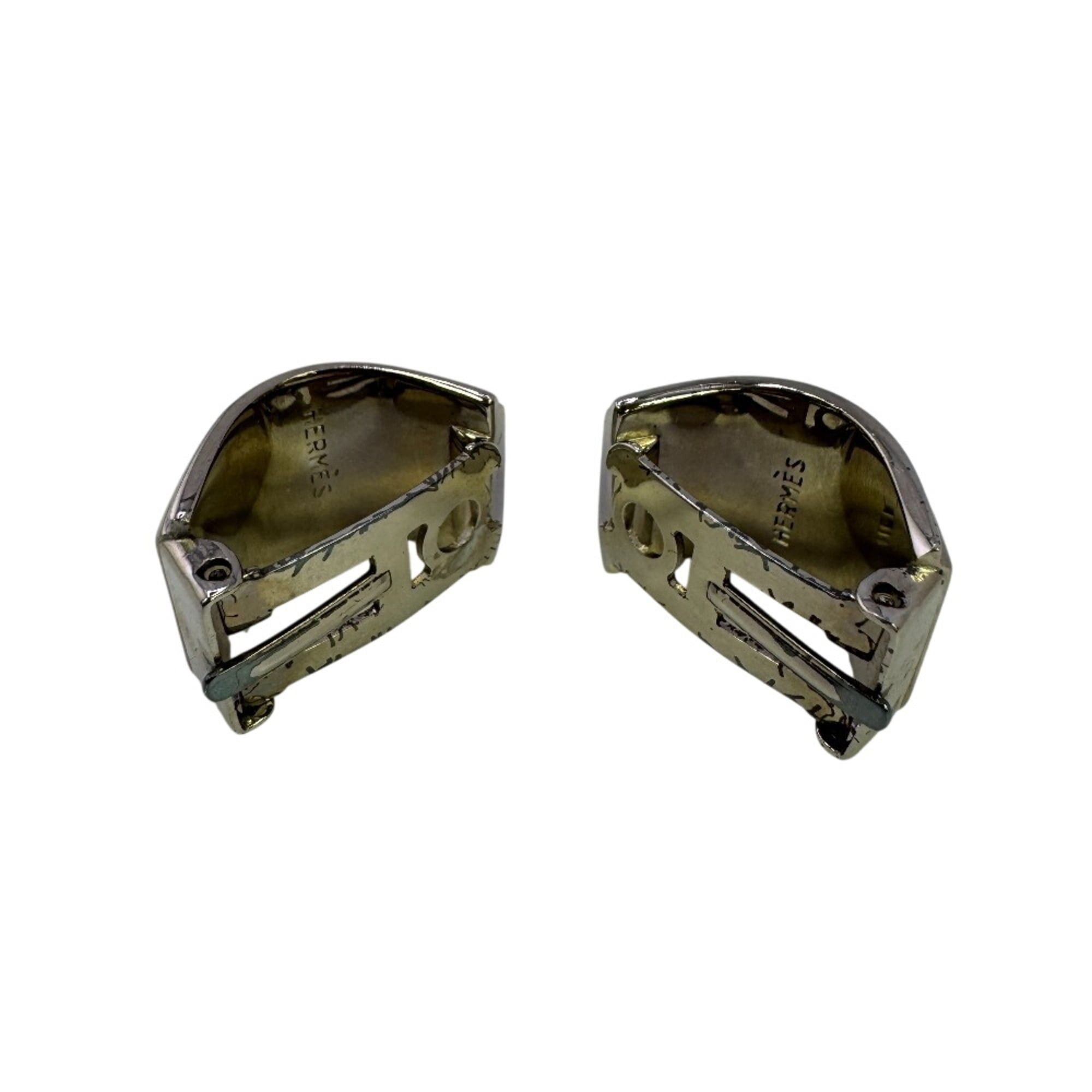 Hermes HERMES enamel earrings, silver jewelry. Size ONE SIZE - 3 Thumbnail