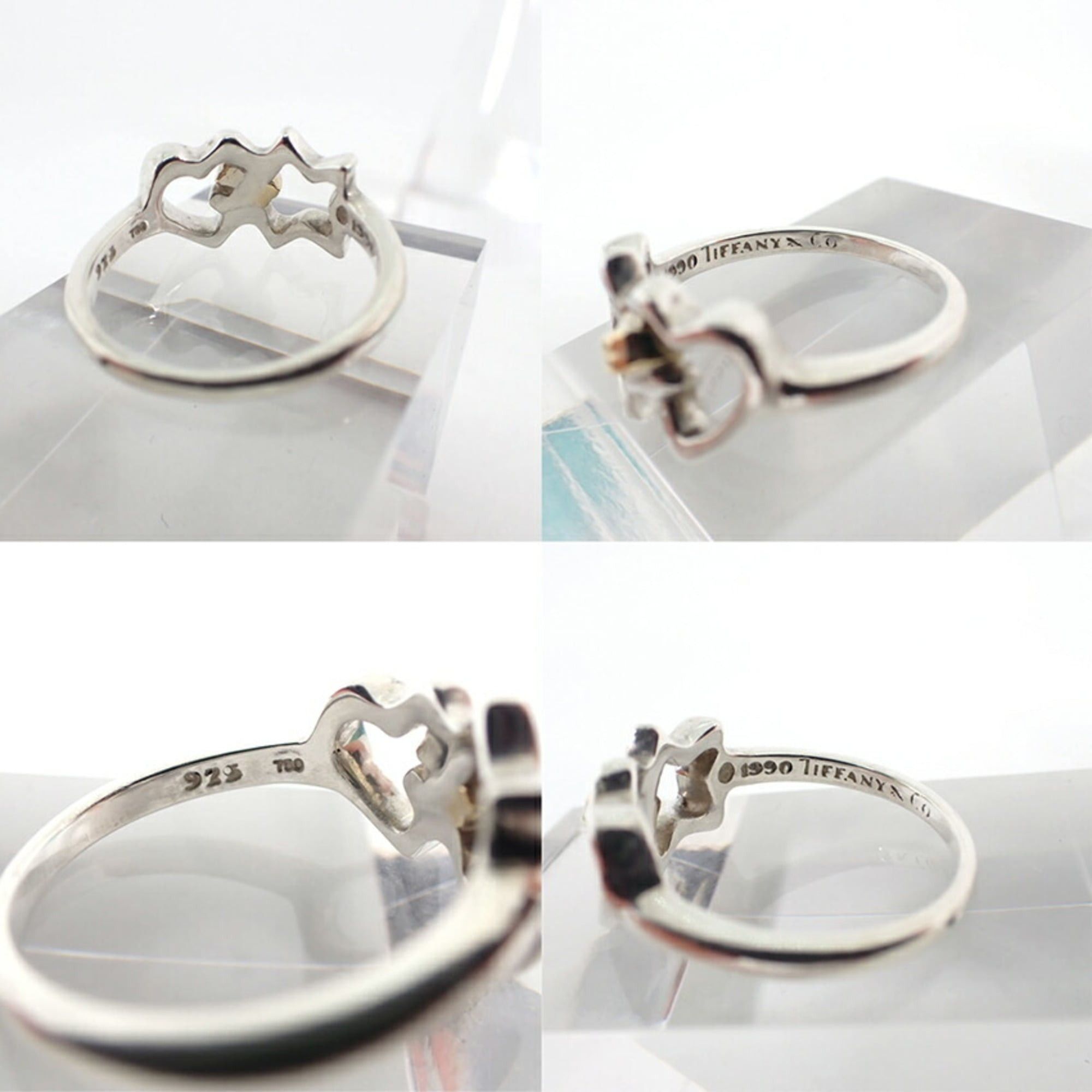 Tiffany & Co. TIFFANY & Co. 925 750 Double Star Ring, Size 13 Size ONE SIZE - 9 Thumbnail
