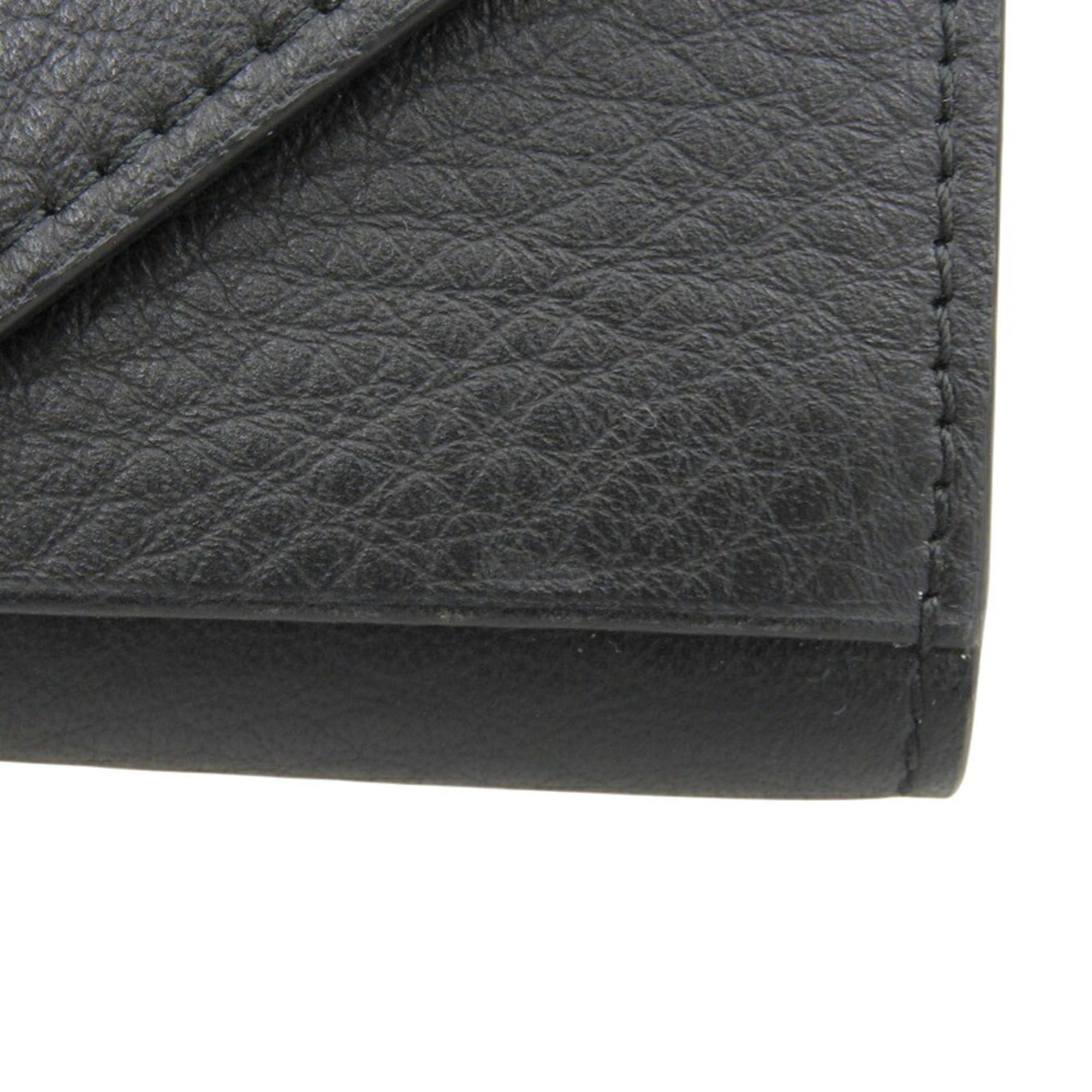 Balenciaga Balenciaga Paper Key Case for 6 Keys 499204 DLQ0N 1000 Leather Black Holder Size ONE SIZE - 8 Thumbnail
