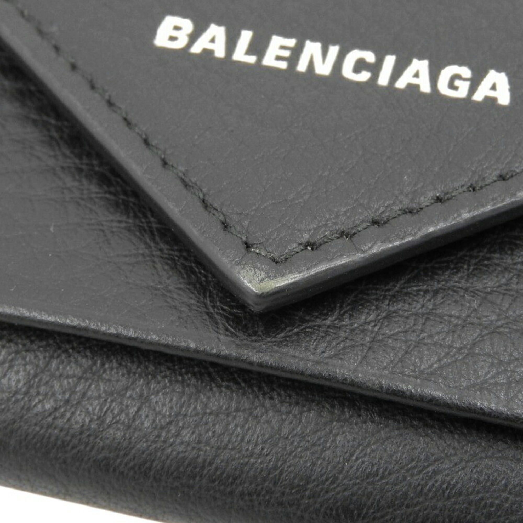 Balenciaga Balenciaga Paper Key Case for 6 Keys 499204 DLQ0N 1000 Leather Black Holder Size ONE SIZE - 5 Thumbnail
