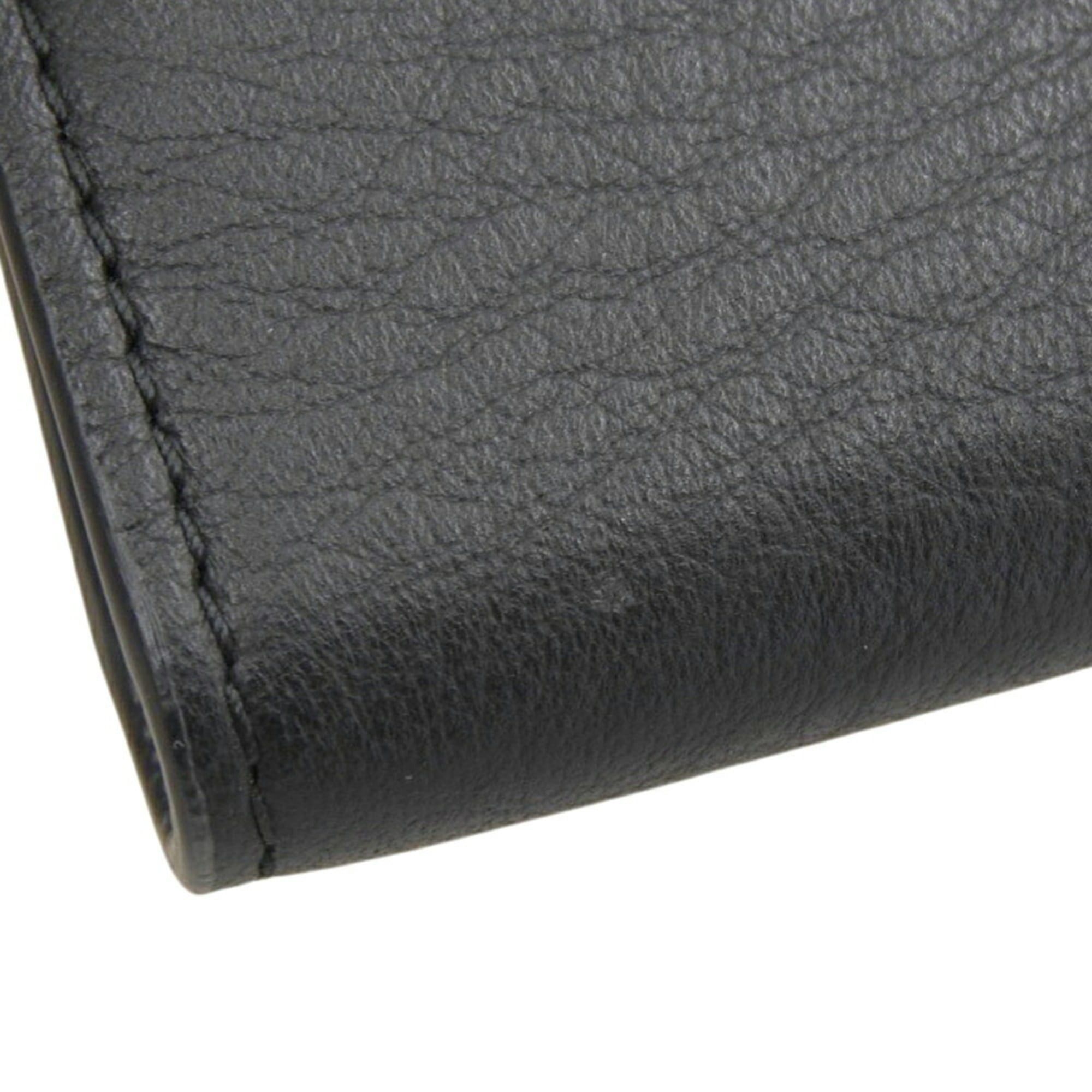 Balenciaga Balenciaga Paper Key Case for 6 Keys 499204 DLQ0N 1000 Leather Black Holder Size ONE SIZE - 6 Thumbnail