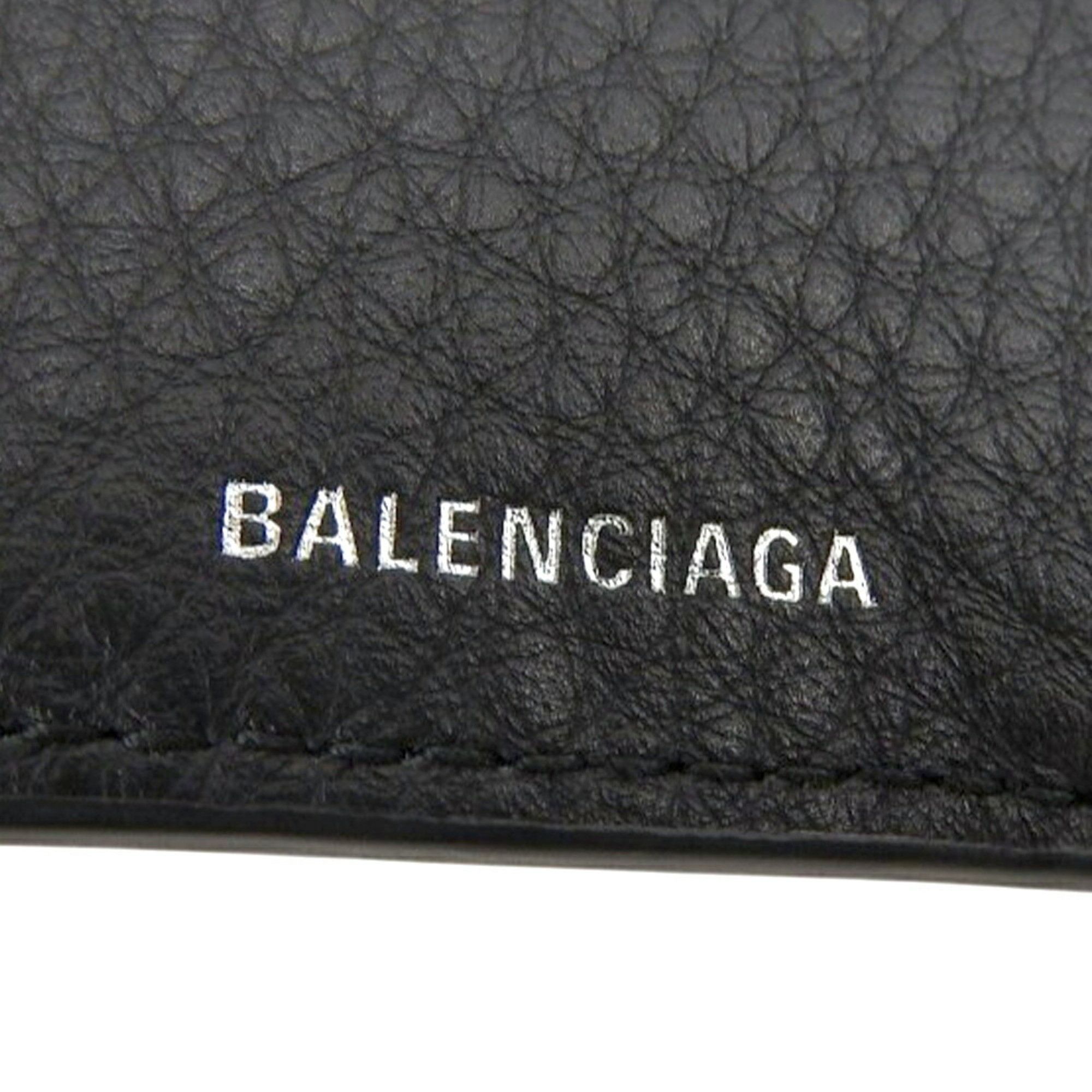 Balenciaga Balenciaga Paper Key Case for 6 Keys 499204 DLQ0N 1000 Leather Black Holder Size ONE SIZE - 9 Thumbnail
