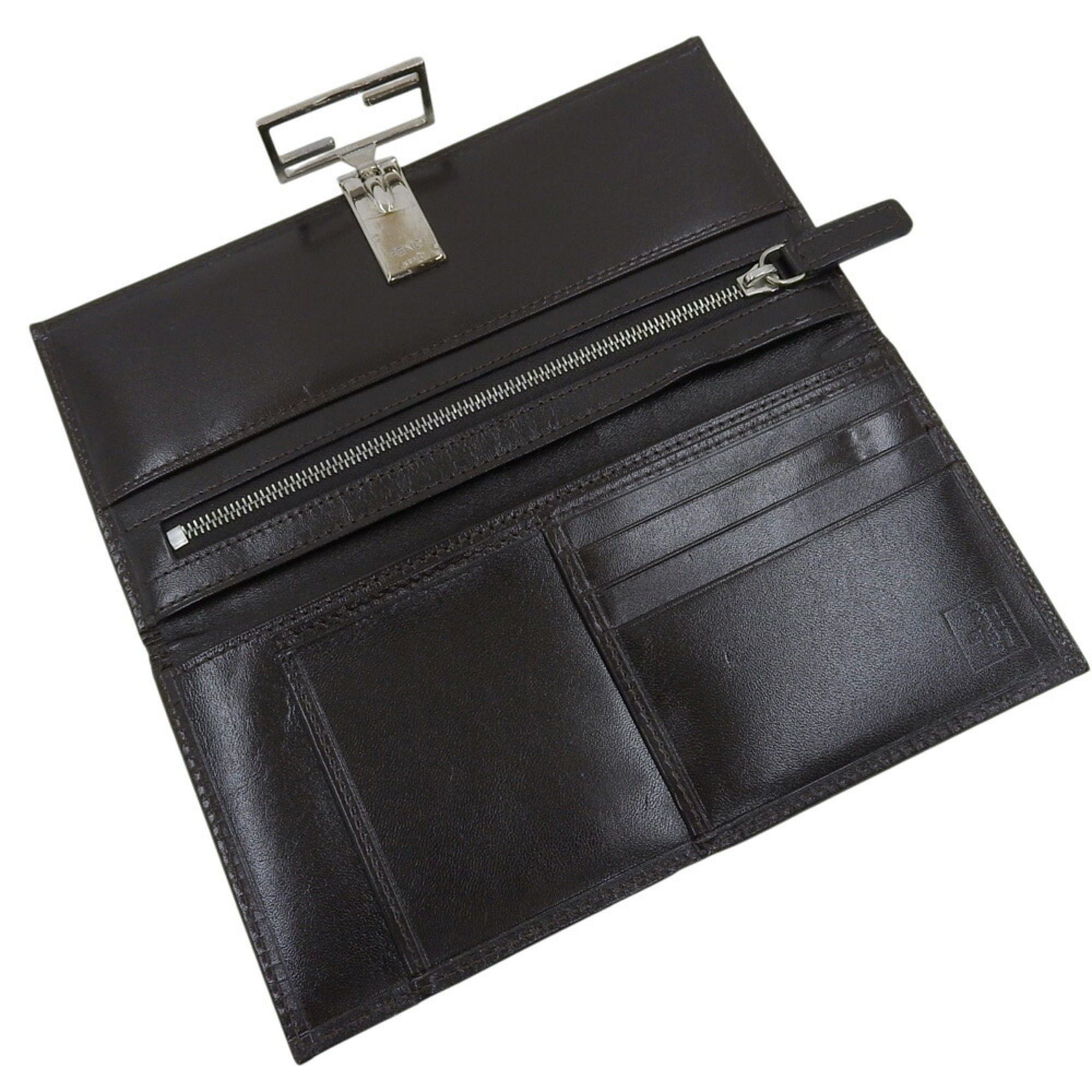 Fendi Fendi Zucca pattern long wallet 15827 canvas brown FF Size ONE SIZE - 8 Thumbnail