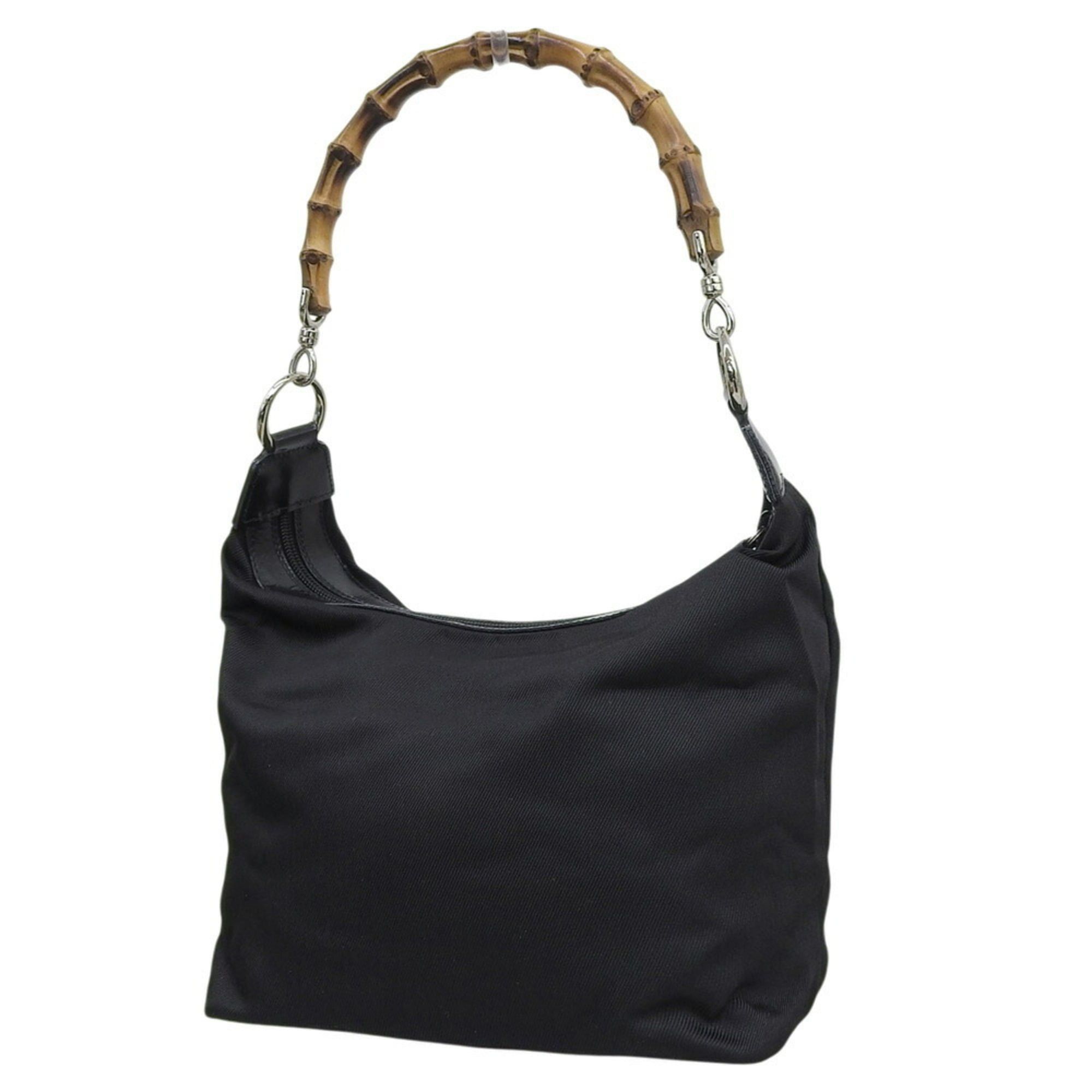Gucci Gucci Bamboo Handbag 000 1956 0531 Canvas x Black Size ONE SIZE - 2 Thumbnail