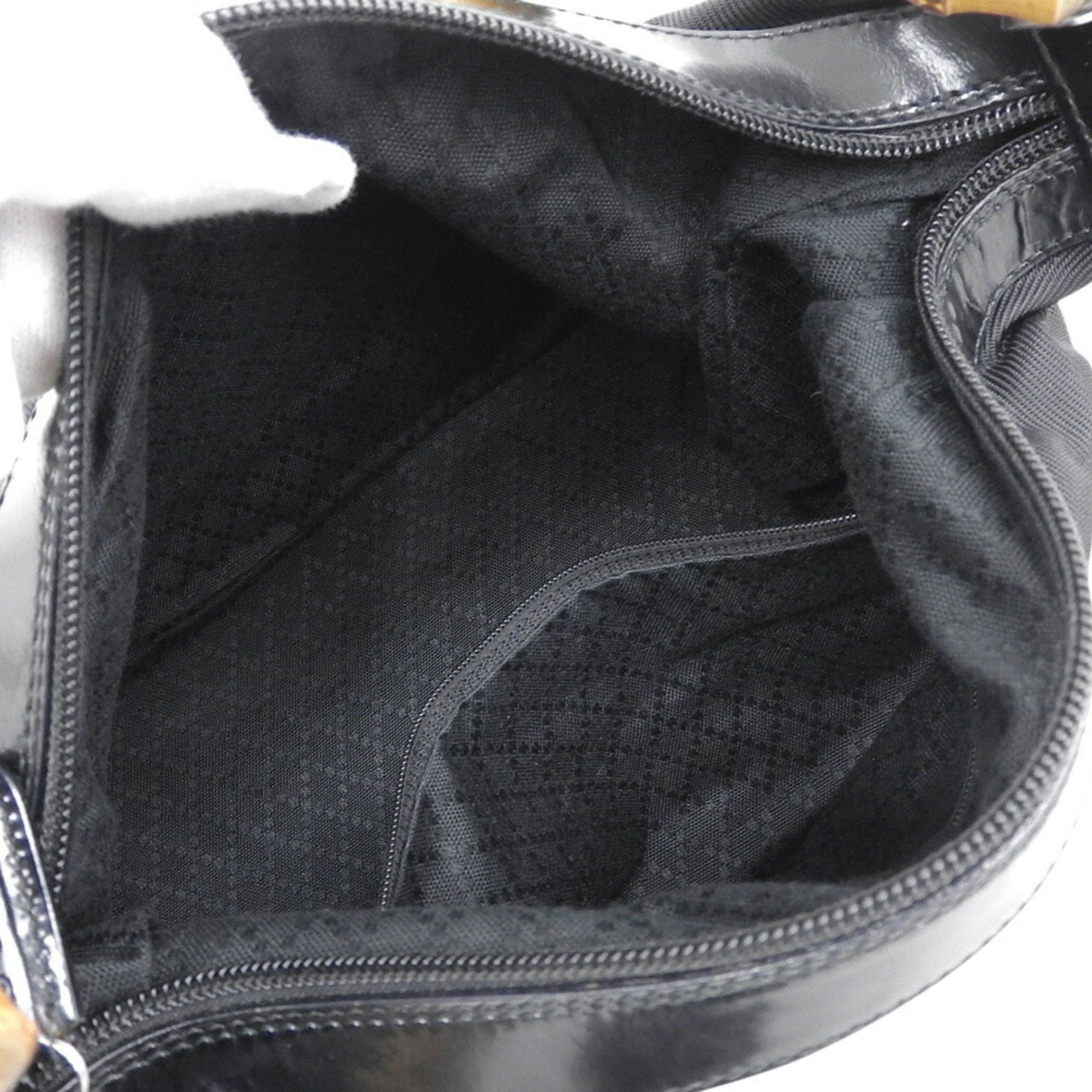 Gucci Gucci Bamboo Handbag 000 1956 0531 Canvas x Black Size ONE SIZE - 3 Thumbnail