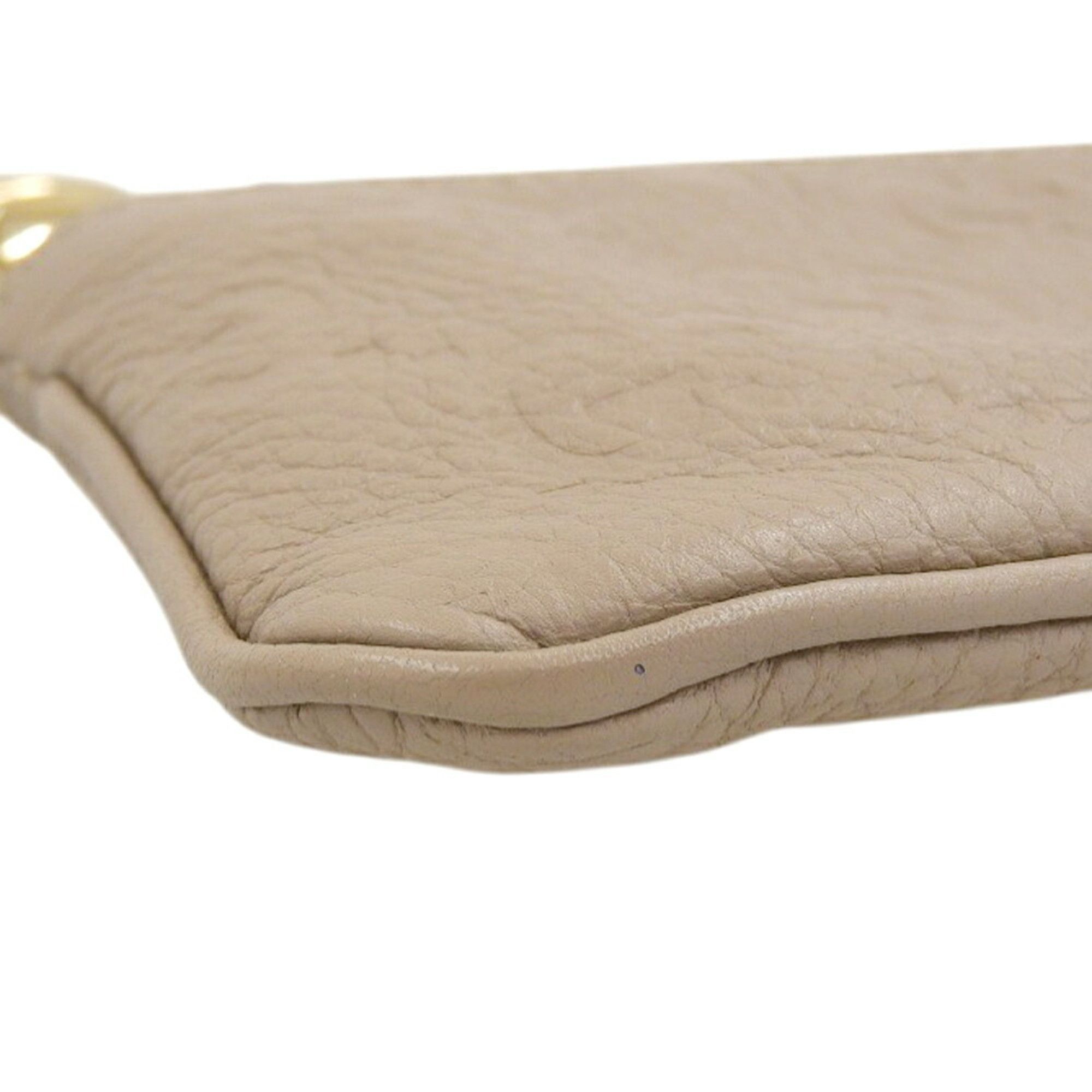 Gucci Gucci GG Emblem Key Case 815891 2184 Leather Beige Size ONE SIZE - 4 Thumbnail