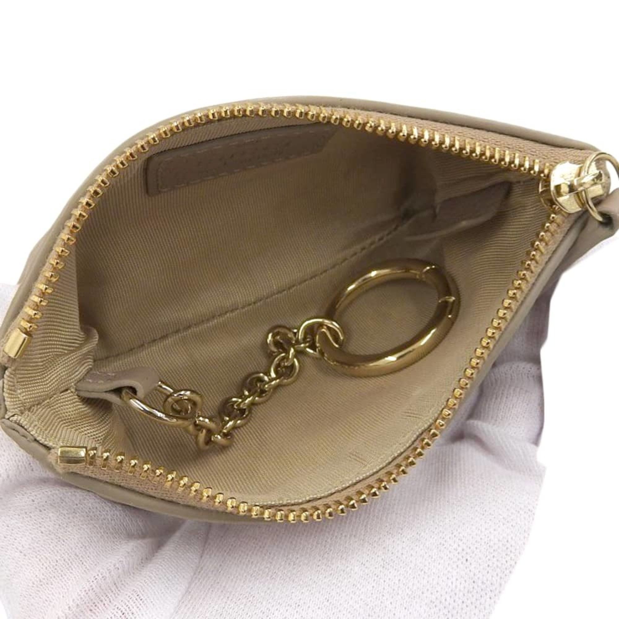 Gucci Gucci GG Emblem Key Case 815891 2184 Leather Beige Size ONE SIZE - 3 Thumbnail