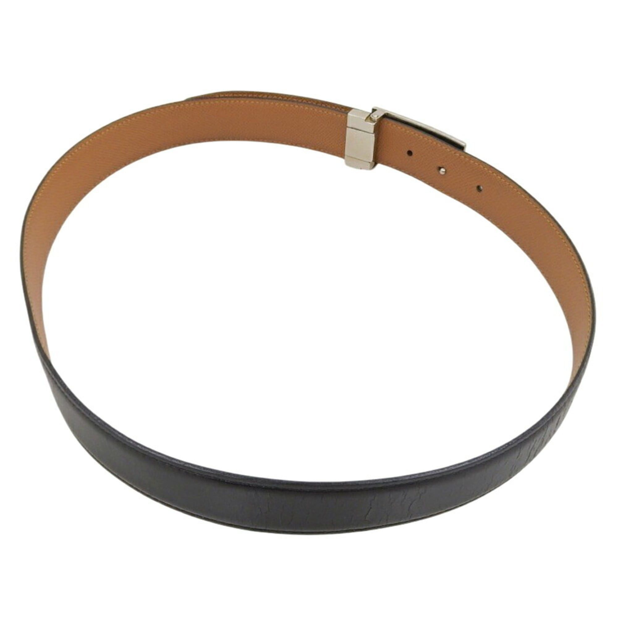 Bvlgari Bulgari BVLGARI waist belt, metal and leather, black brown, reversible. Size ONE SIZE - 2 Thumbnail