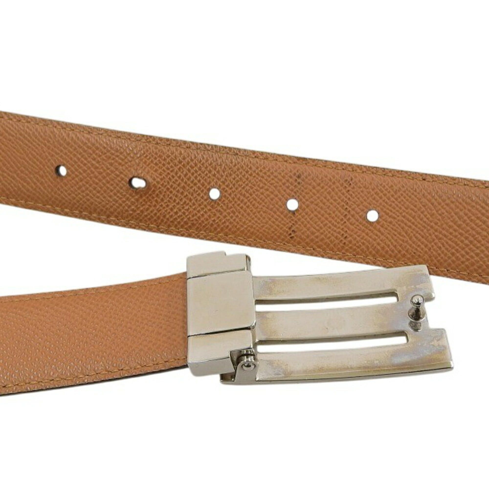 Bvlgari Bulgari BVLGARI waist belt, metal and leather, black brown, reversible. Size ONE SIZE - 4 Thumbnail