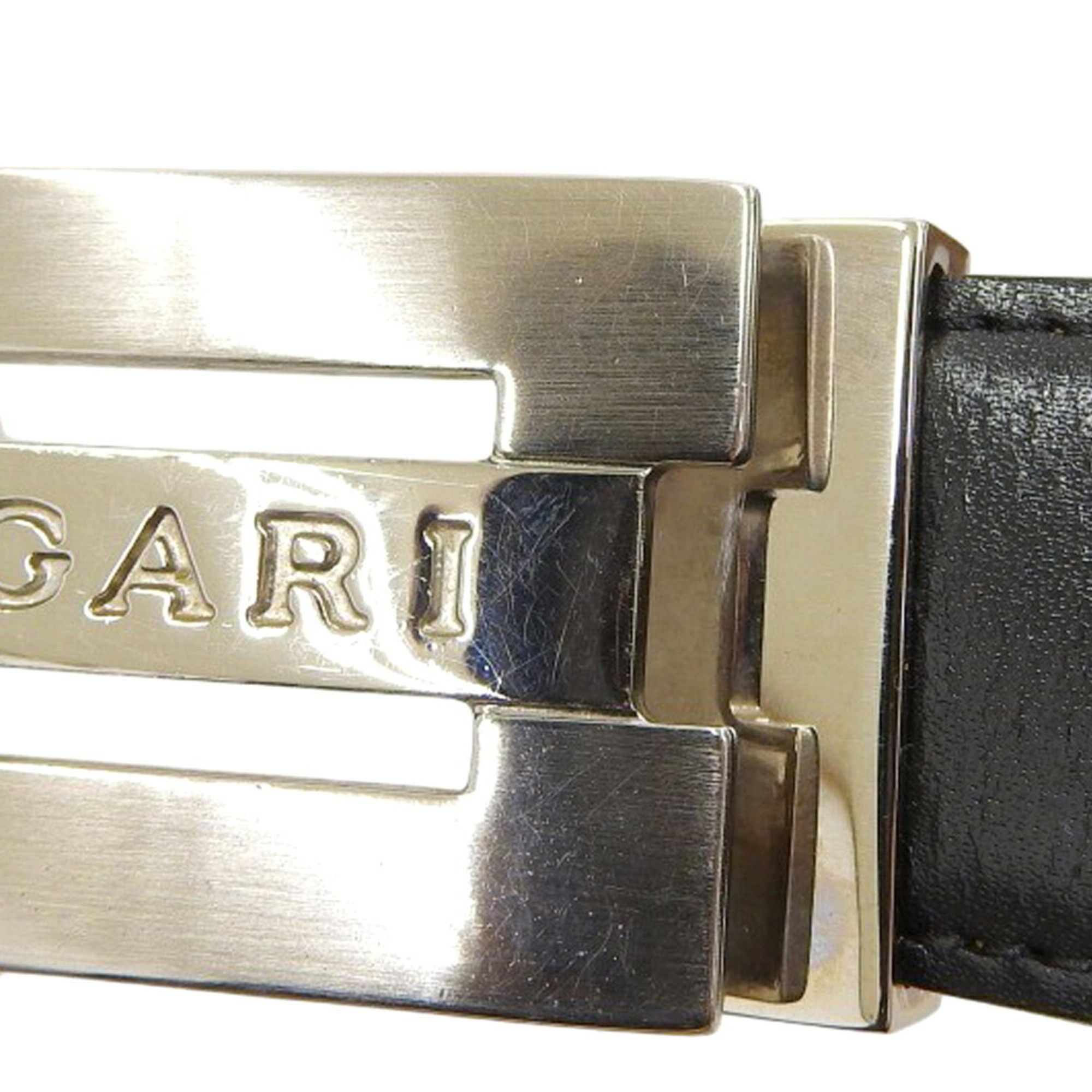 Bvlgari Bulgari BVLGARI waist belt, metal and leather, black brown, reversible. Size ONE SIZE - 7 Thumbnail
