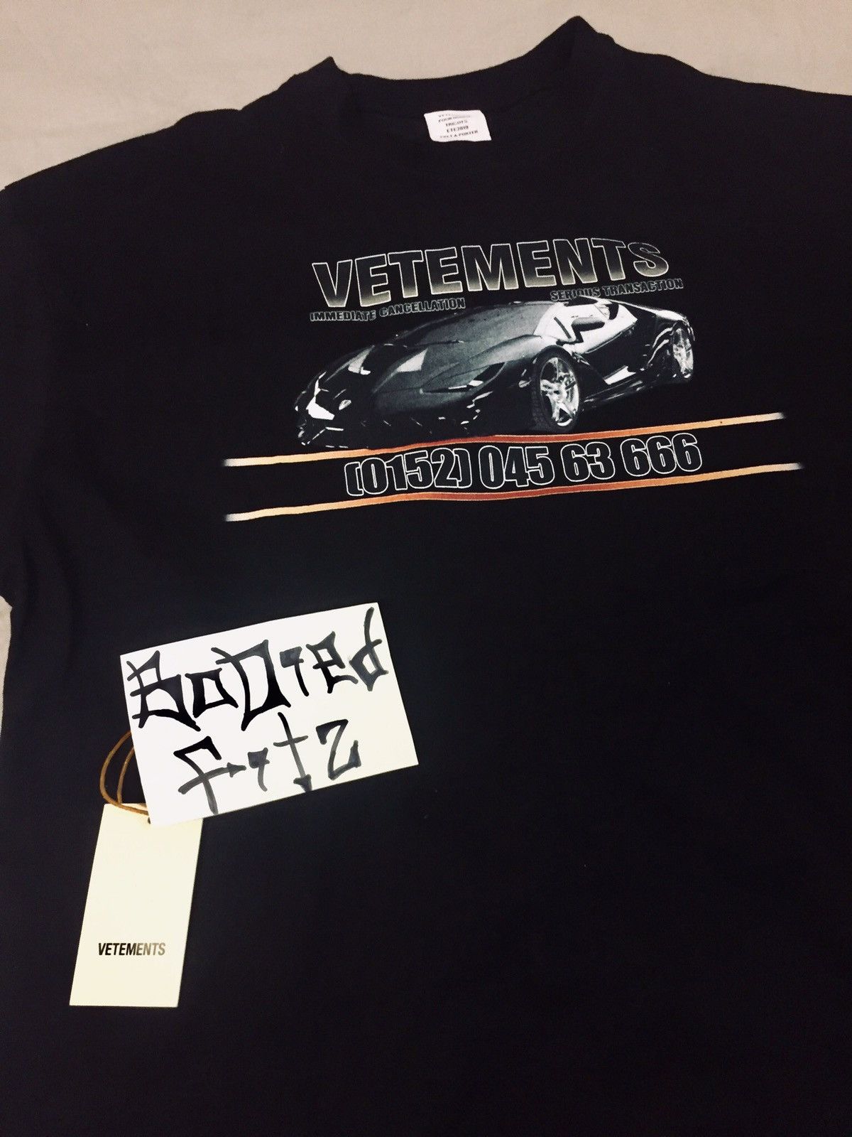 Vetements Vetements Lamborghini Tee Oversized fit Grailed