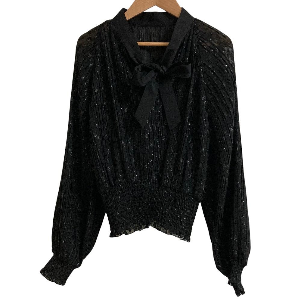 Other Other CORCOVADO dot pleated bow tie blouse long skirt setup Textile Suits DUTY FREE for USA Size ONE SIZE - 2 Thumbnail