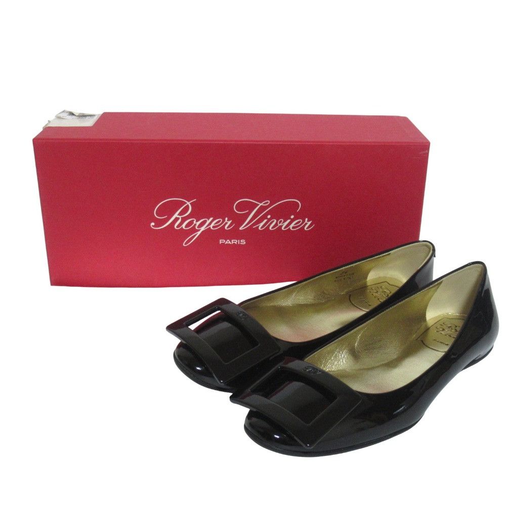 Roger Vivier Roger Vivier Roger Vivier Square Buckle Patent Leather Flats Leather Shoes DUTY FREE for USA Size ONE SIZE - 9 Thumbnail