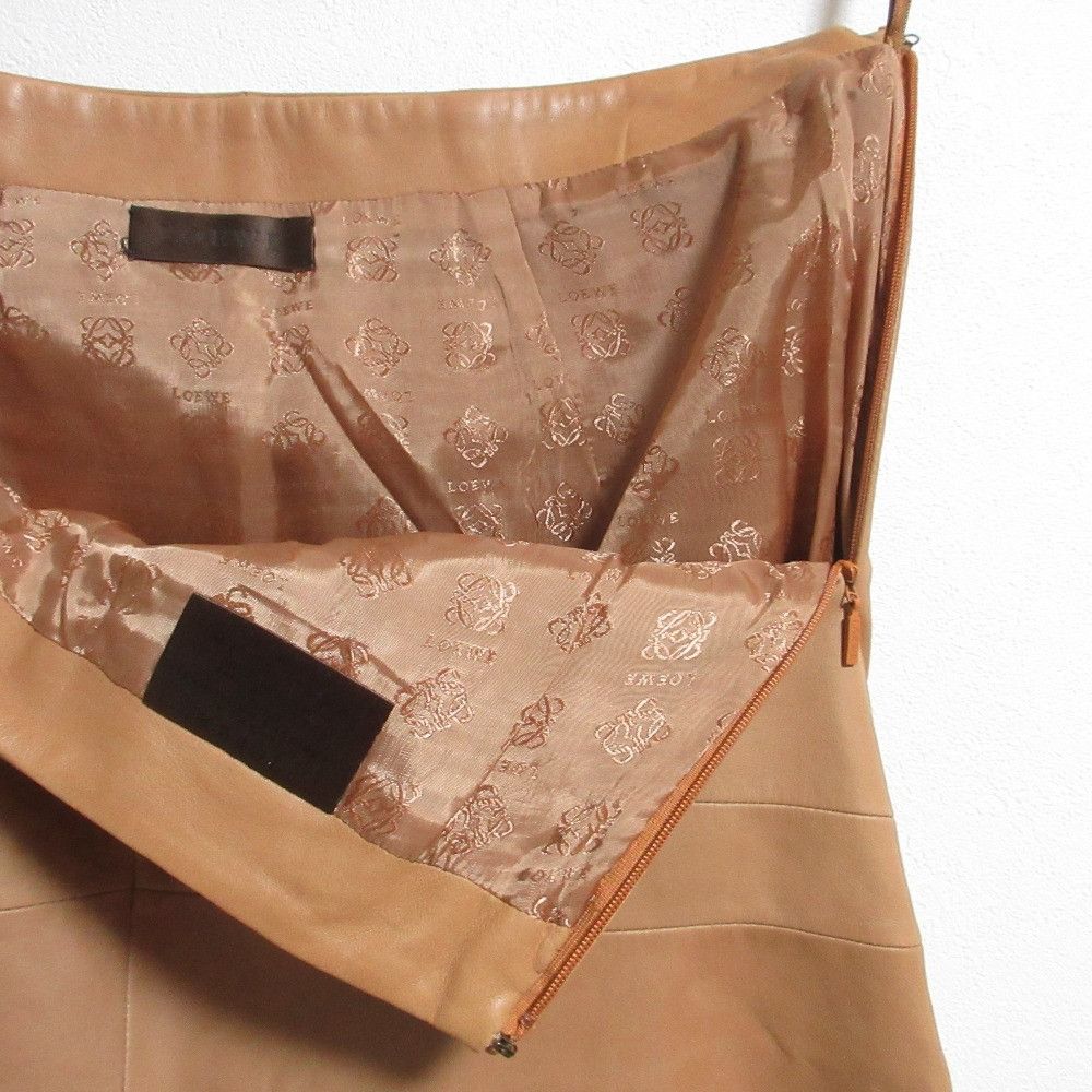 Loewe Loewe Loewe Lambskin Skirt Leather Skirts DUTY FREE for USA Size ONE SIZE - 4 Thumbnail