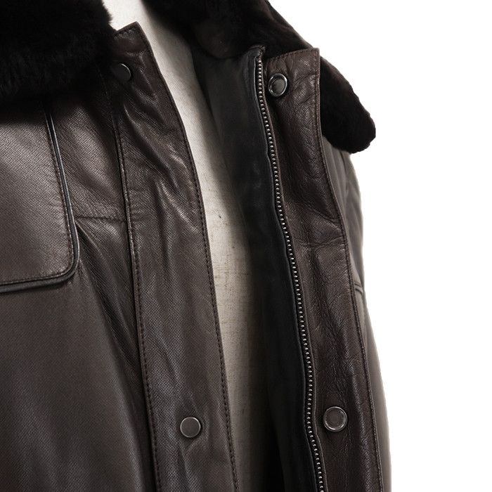 Other Other Brioni Leather Nubuck Nutria Down Coat Leather Outerwear DUTY FREE for USA Size ONE SIZE - 13 Thumbnail