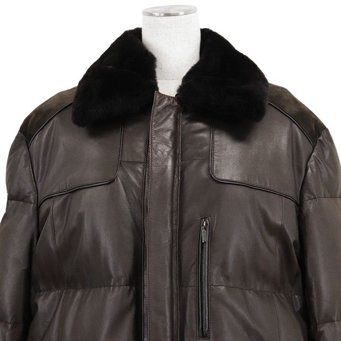Other Other Brioni Leather Nubuck Nutria Down Coat Leather Outerwear DUTY FREE for USA Size ONE SIZE - 2 Thumbnail