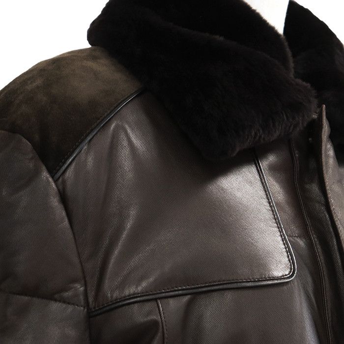 Other Other Brioni Leather Nubuck Nutria Down Coat Leather Outerwear DUTY FREE for USA Size ONE SIZE - 3 Thumbnail
