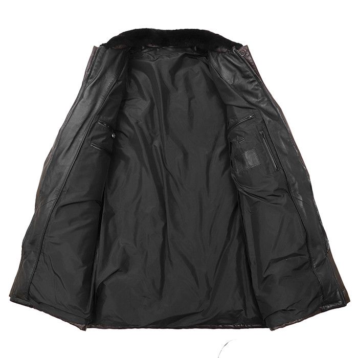 Other Other Brioni Leather Nubuck Nutria Down Coat Leather Outerwear DUTY FREE for USA Size ONE SIZE - 8 Thumbnail