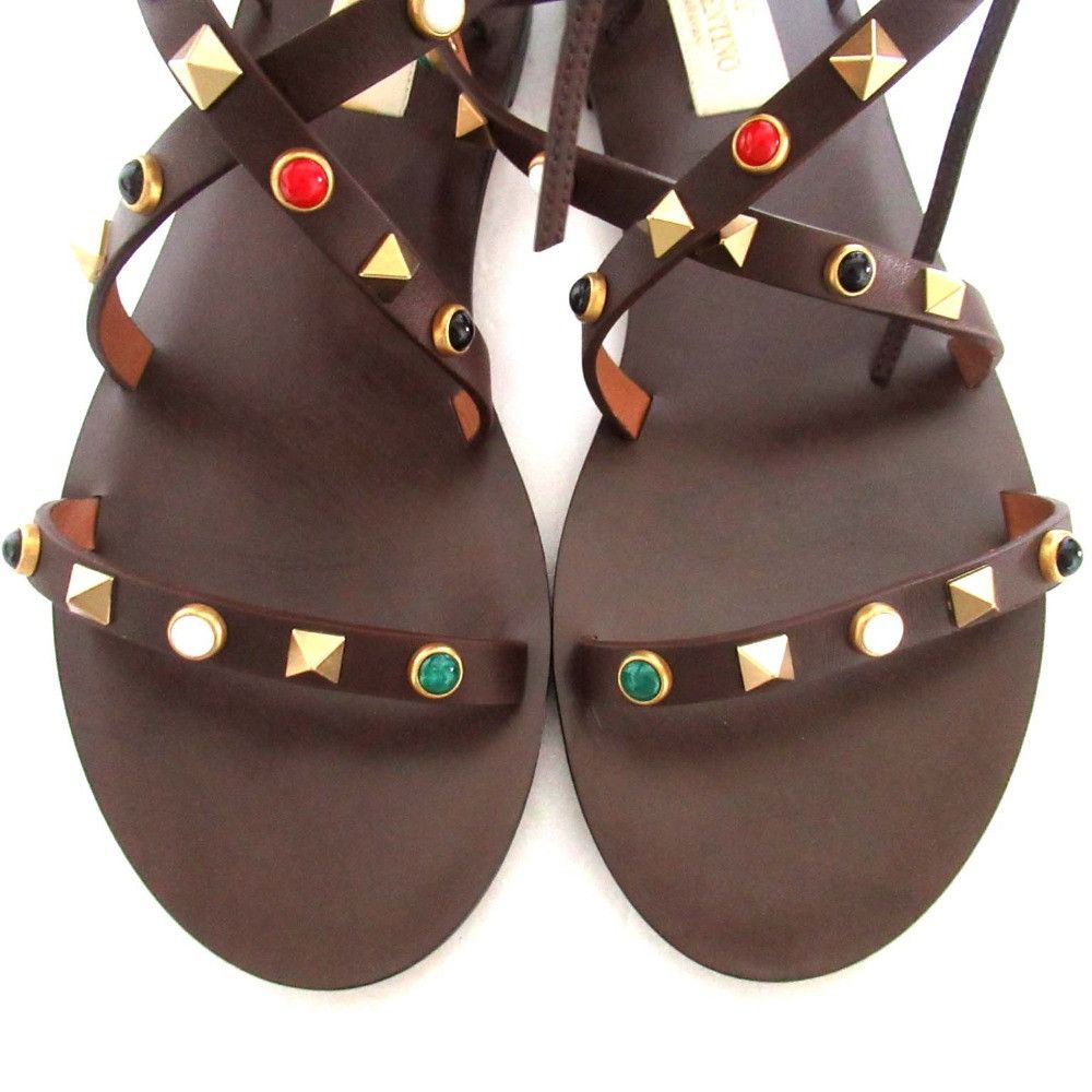 Valentino Valentino Valentino Garavani Multicolor Stud Gladiator Sandals Leather Shoes DUTY FREE for USA Size ONE SIZE - 4 Thumbnail