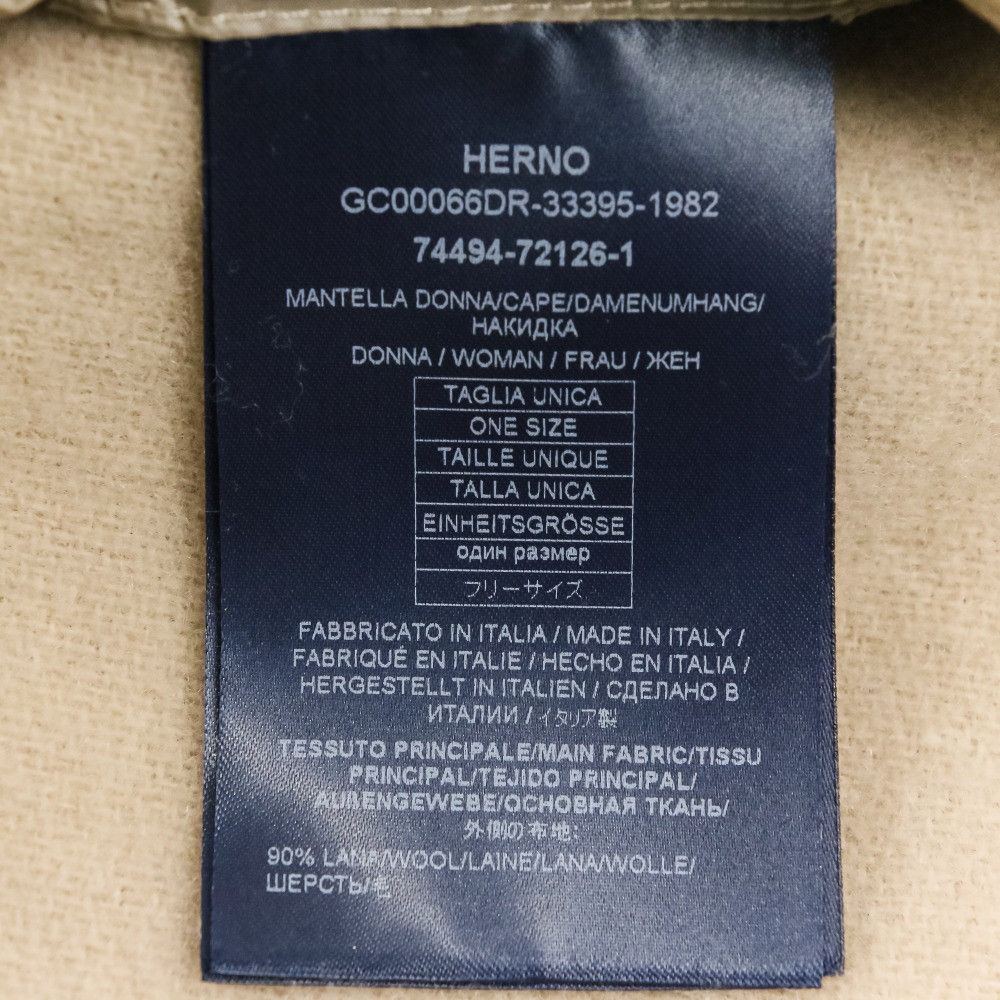 Other Other Herno A-Shape Wool Cashmere Poncho Coat Textile Outerwear 74494-72126-1 DUTY FREE for USA Size ONE SIZE - 13 Thumbnail