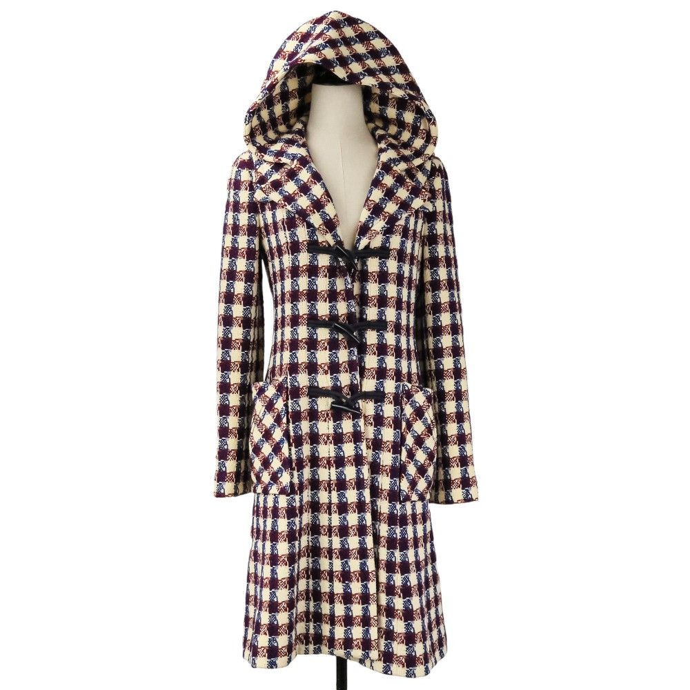 Chanel Chanel Chanel Tweed Check Coat Textile Outerwear P29307 DUTY FREE for USA Size ONE SIZE - 6 Thumbnail