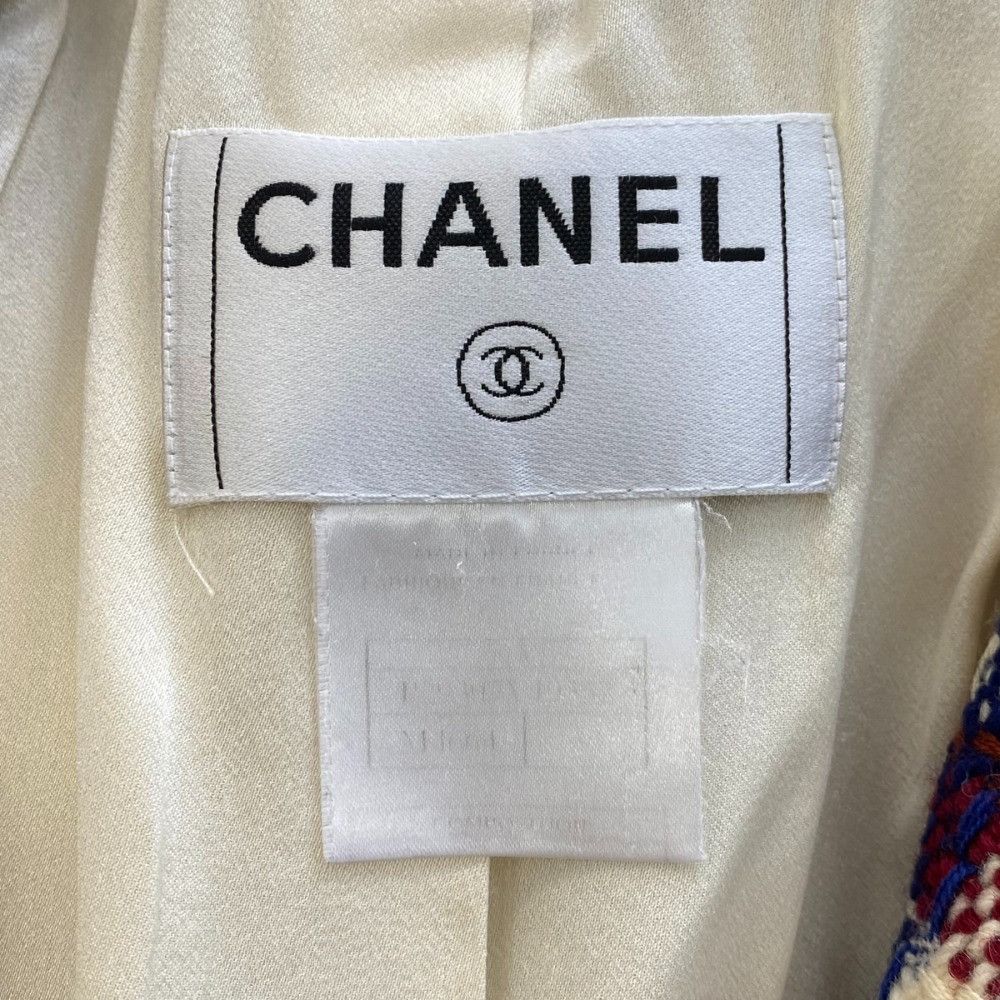 Chanel Chanel Chanel Tweed Check Coat Textile Outerwear P29307 DUTY FREE for USA Size ONE SIZE - 11 Thumbnail